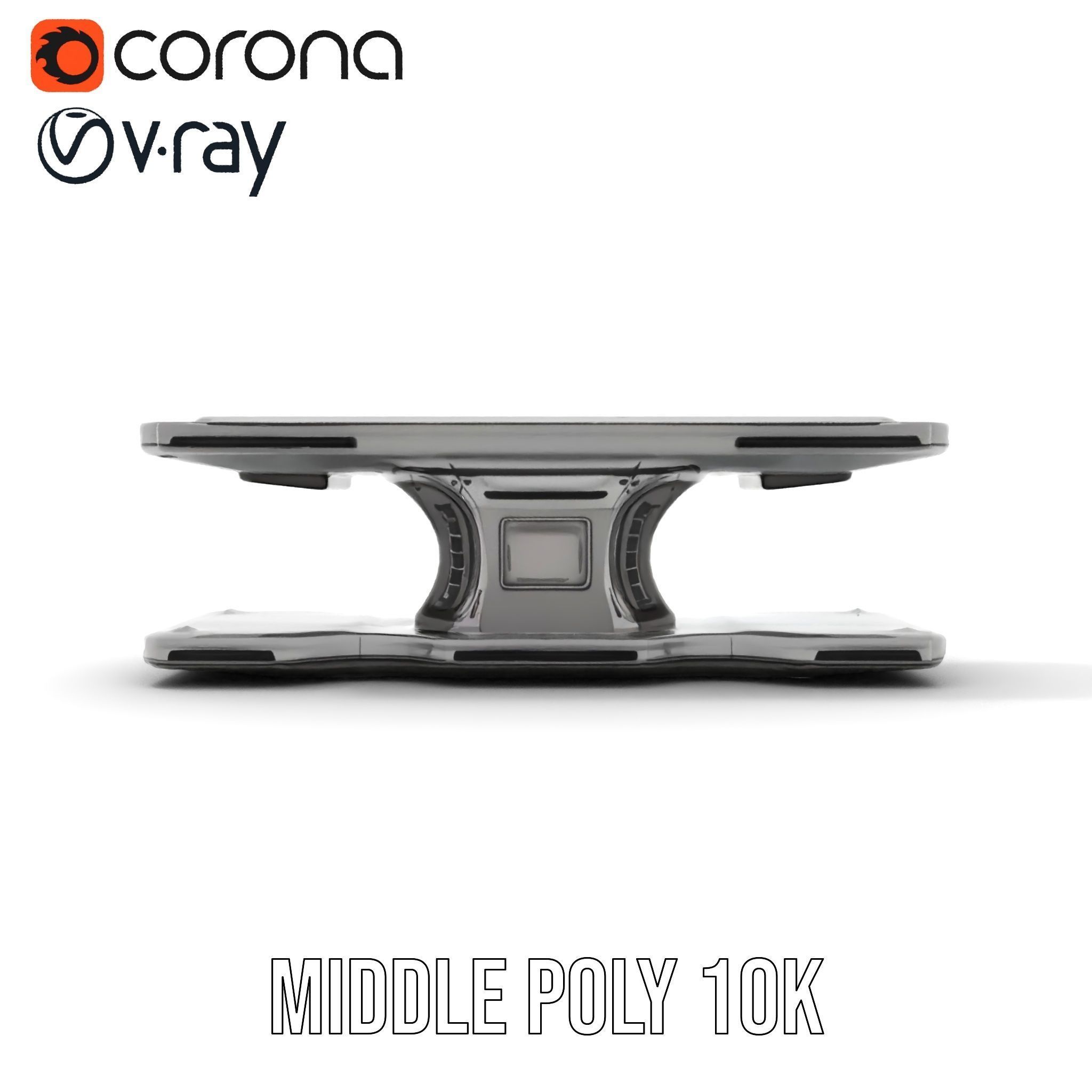 Futuristic Control Console model pack with hightech features Low-poly 3D model_13