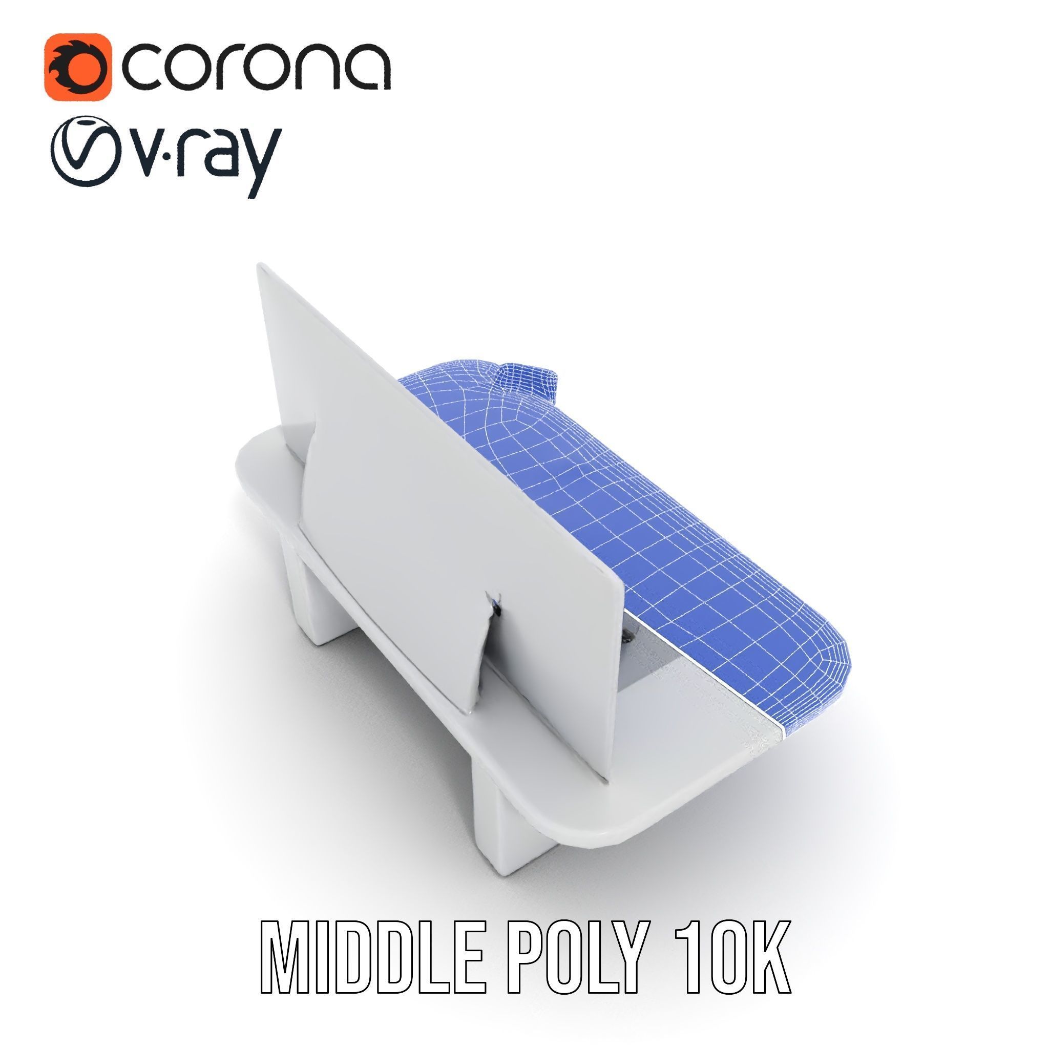 Futuristic Command Center Desk and Chair Model Pack Low-poly 3D model_24