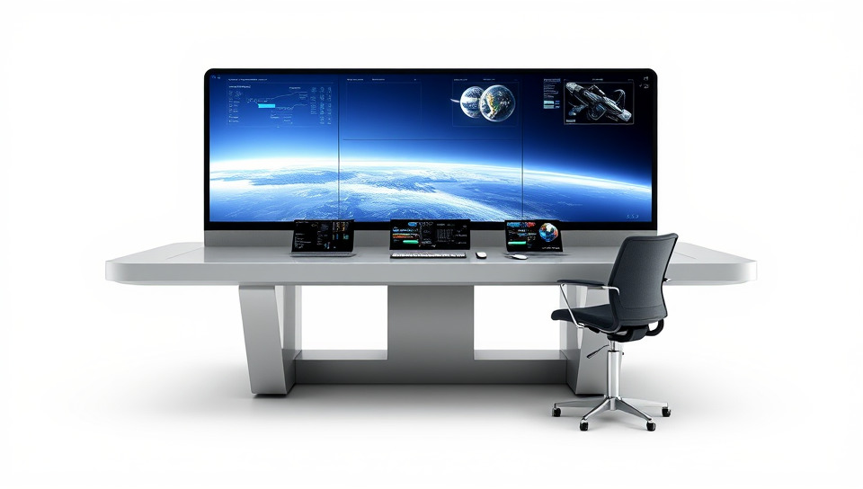 Futuristic Command Center Desk and Chair Model Pack Low-poly 3D model_2