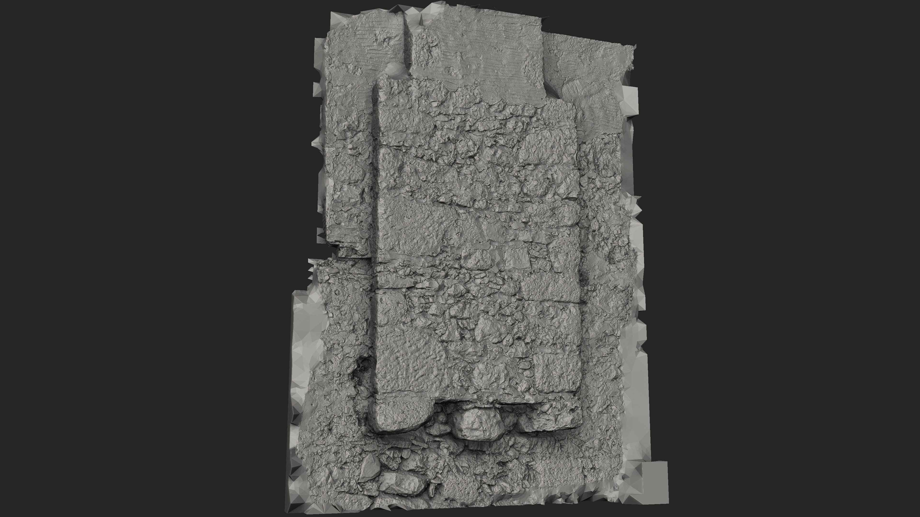 Abandoned House Ruined Part Scan - Fireplace Backwall 02 3D model_13