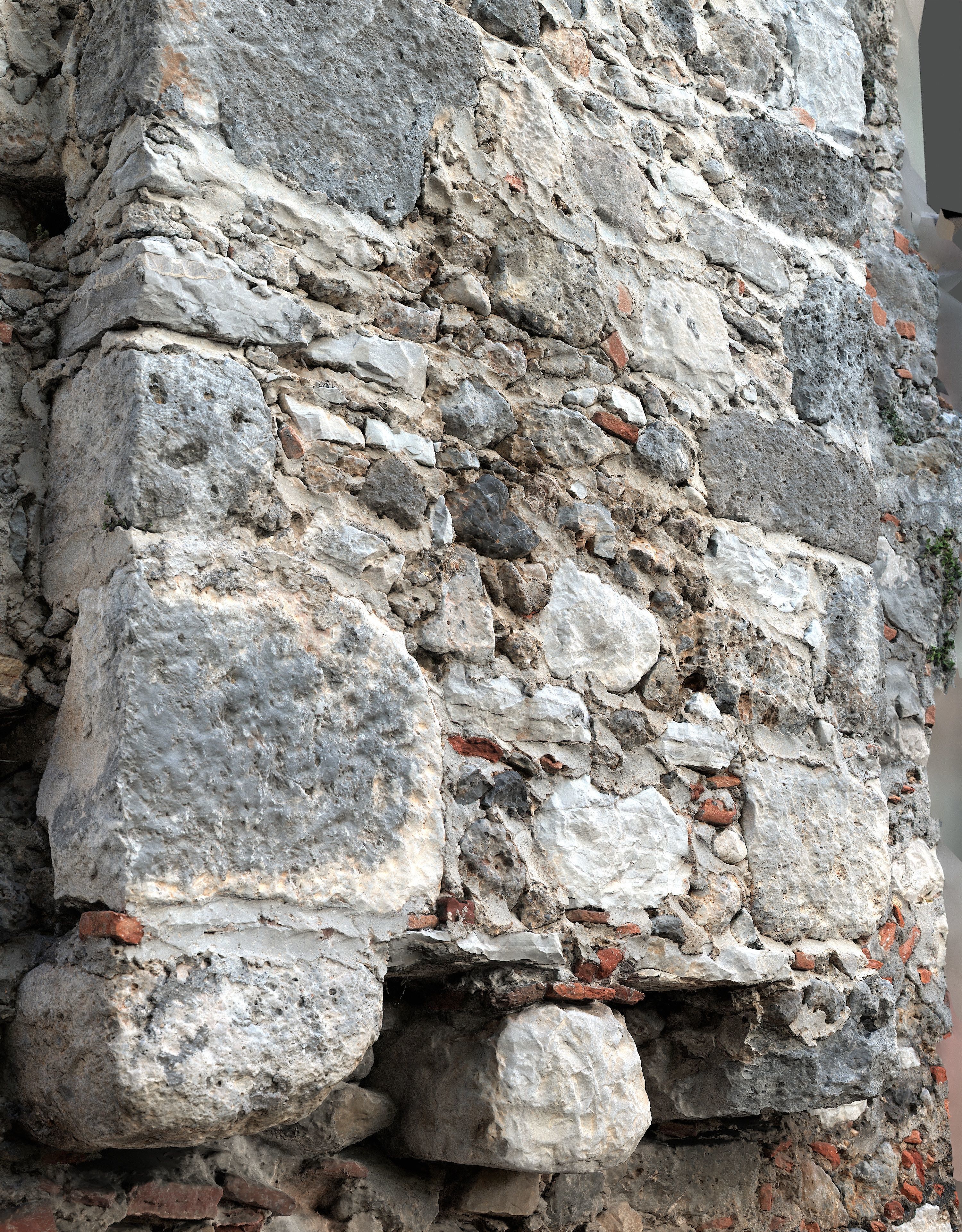 Abandoned House Ruined Part Scan - Fireplace Backwall 02 3D model_7