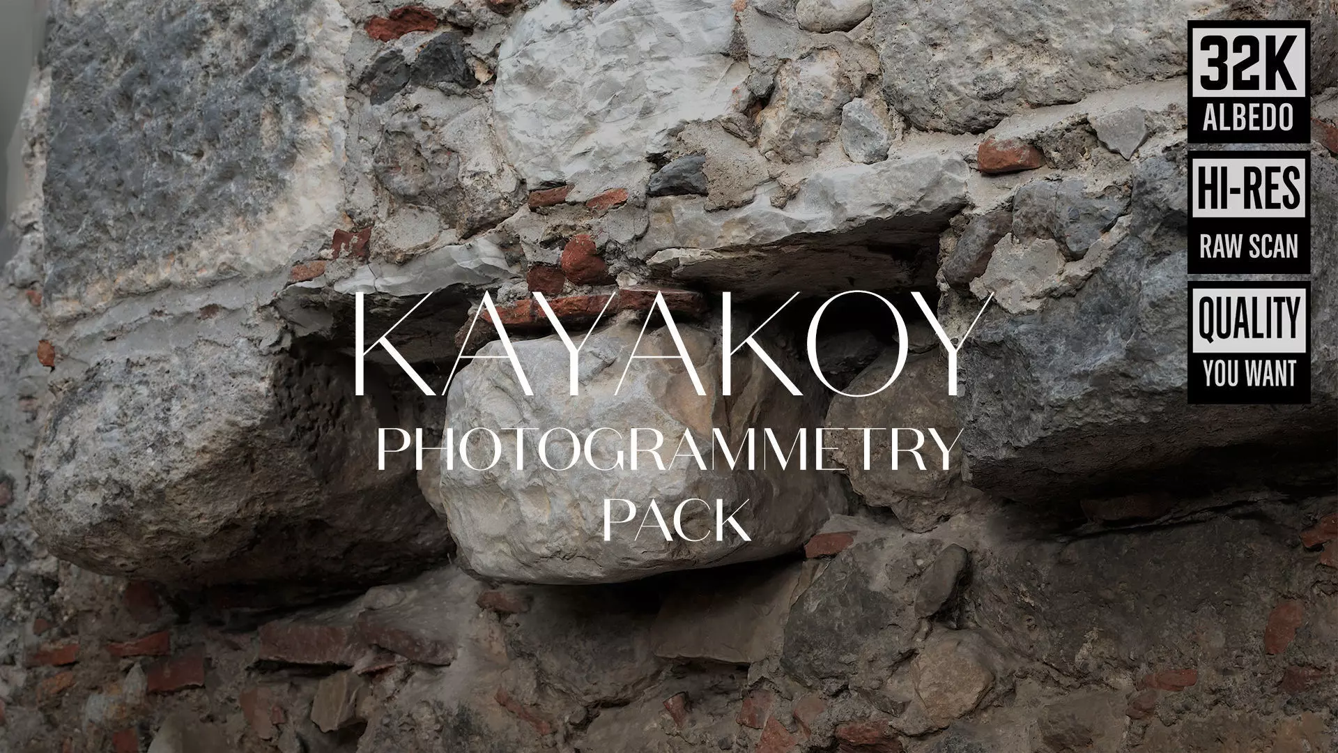 Abandoned House Ruined Part Scan - Fireplace Backwall 02 3D model_0