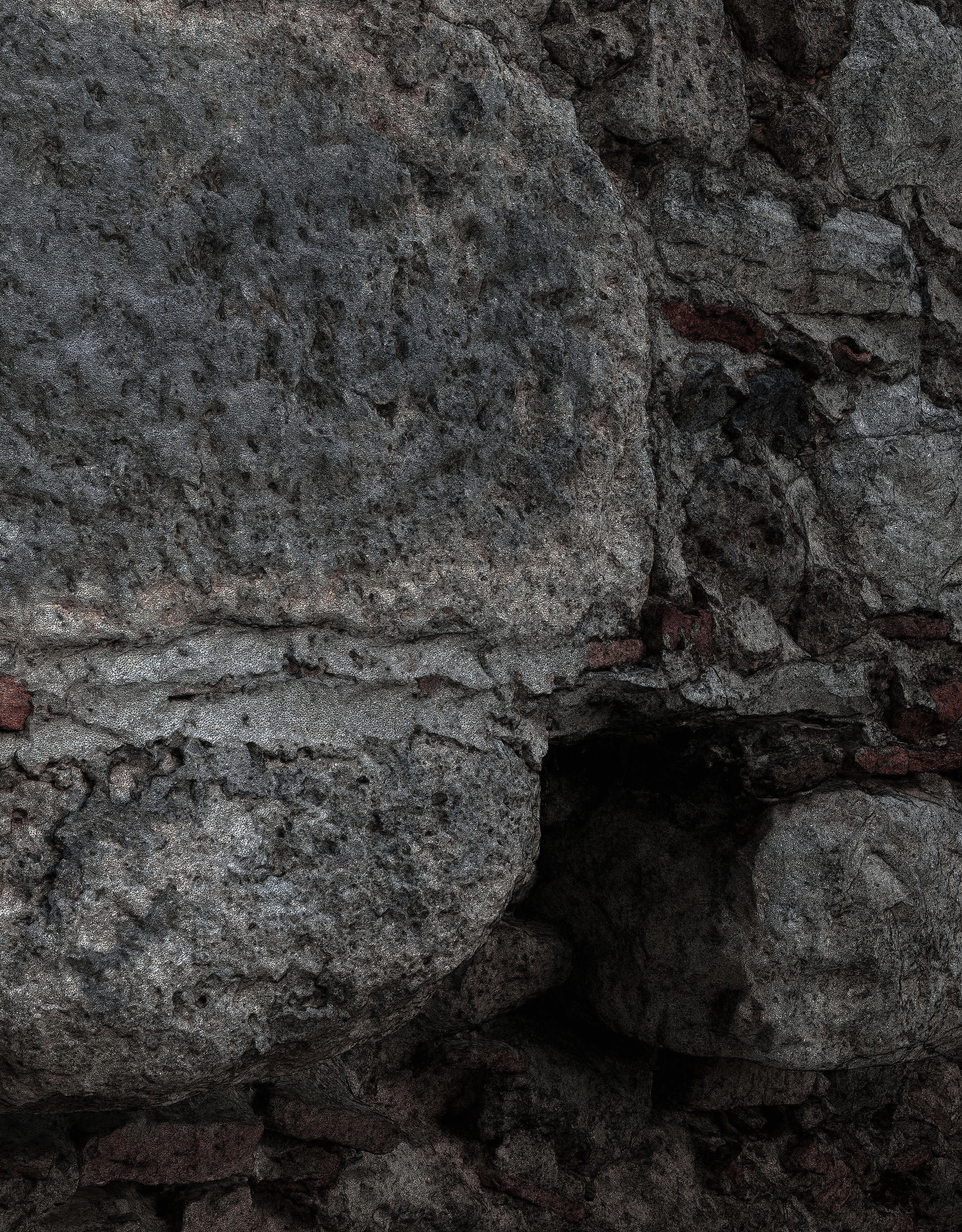 Abandoned House Ruined Part Scan - Fireplace Backwall 02 3D model_12