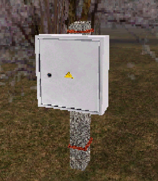 Russian electrical panel in mud Free low-poly 3D model_3