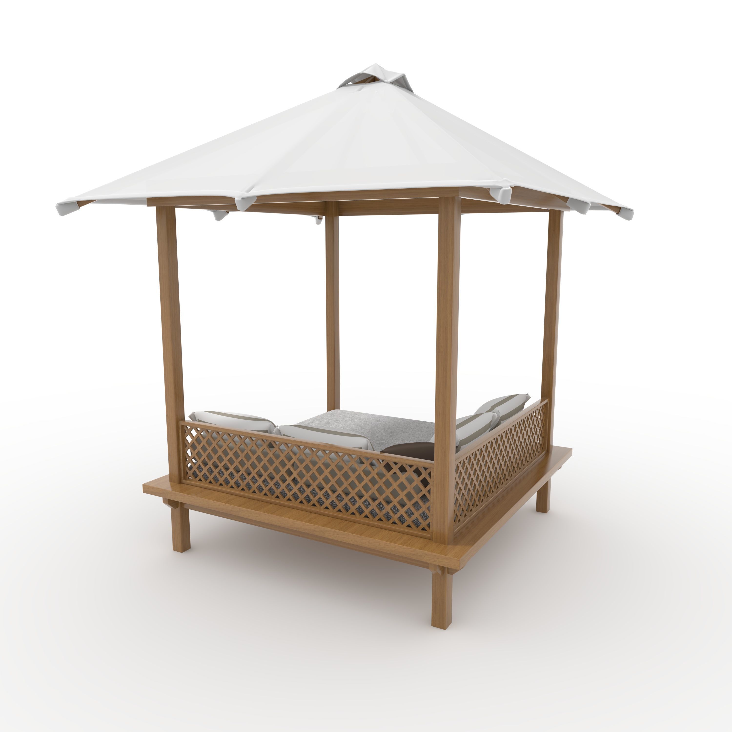 Poolside Cabana 10 3D model_9