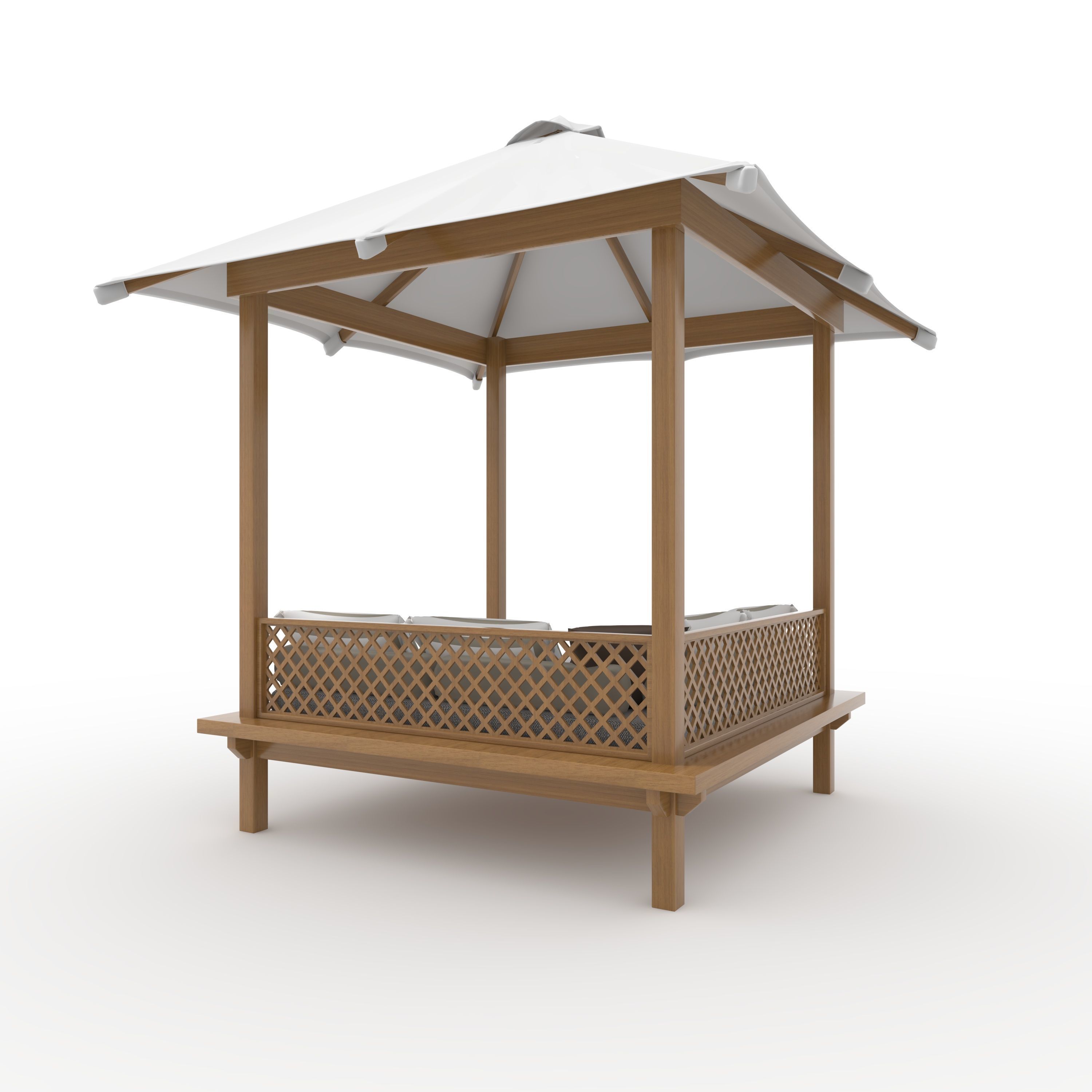 Poolside Cabana 10 3D model_4