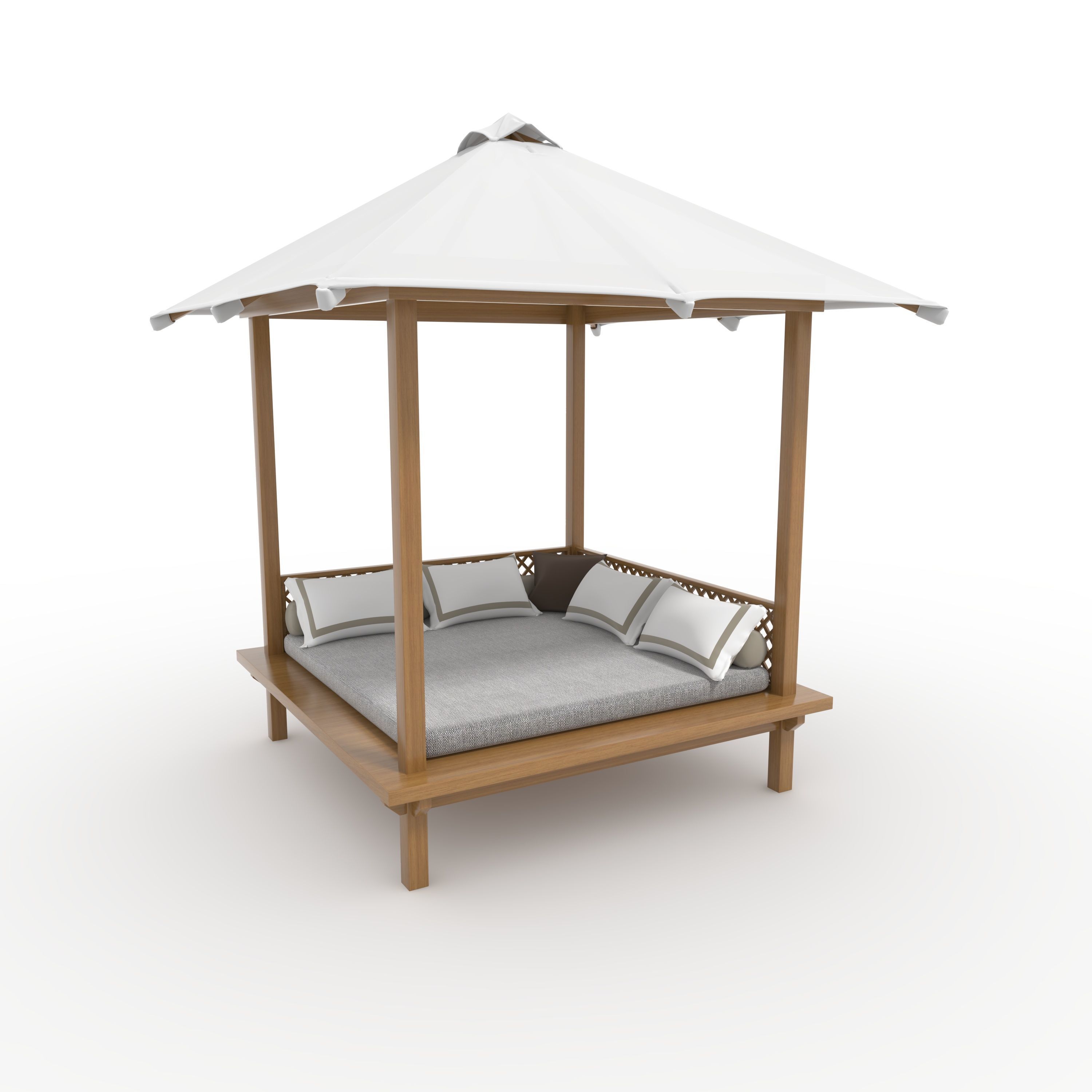 Poolside Cabana 10 3D model_6