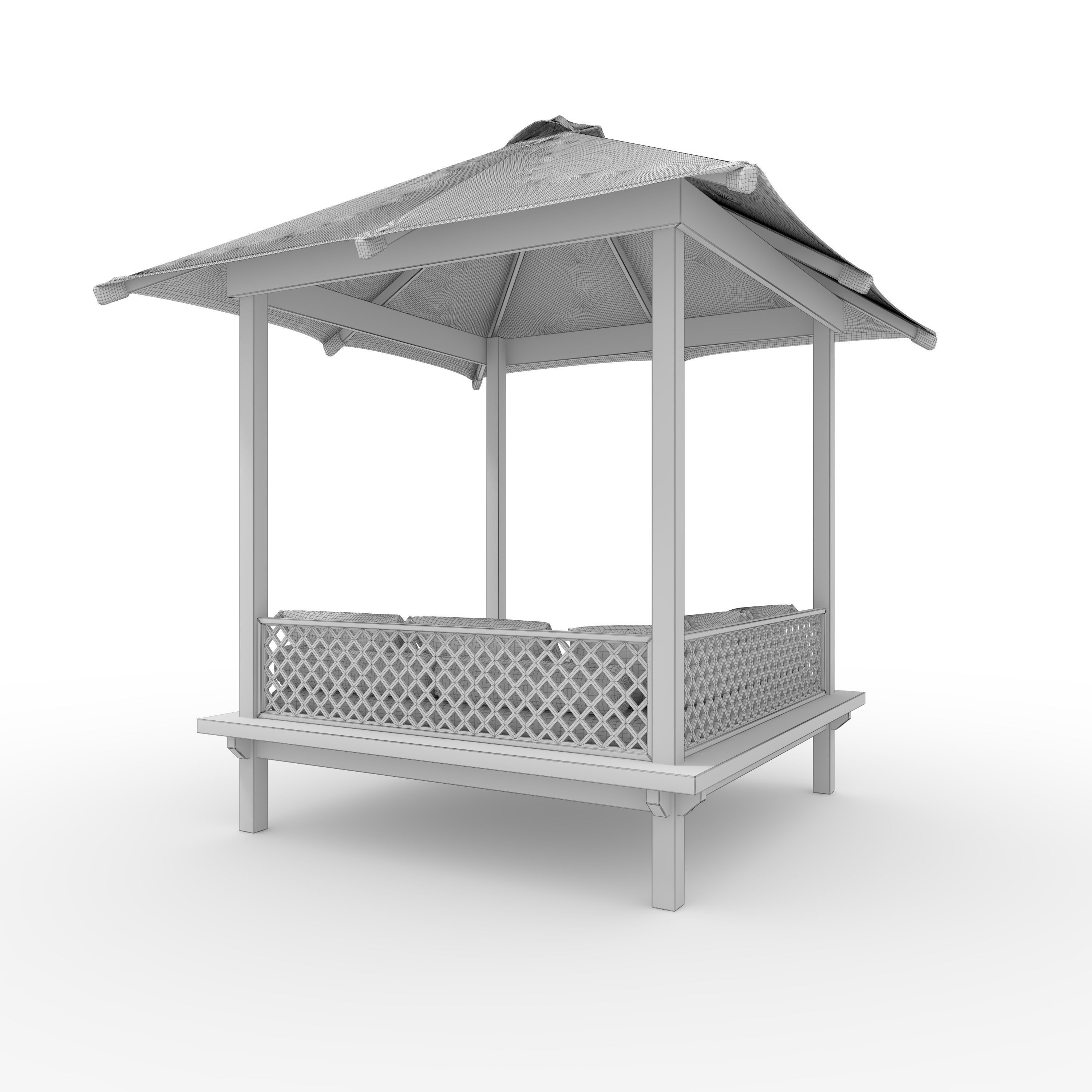 Poolside Cabana 10 3D model_5