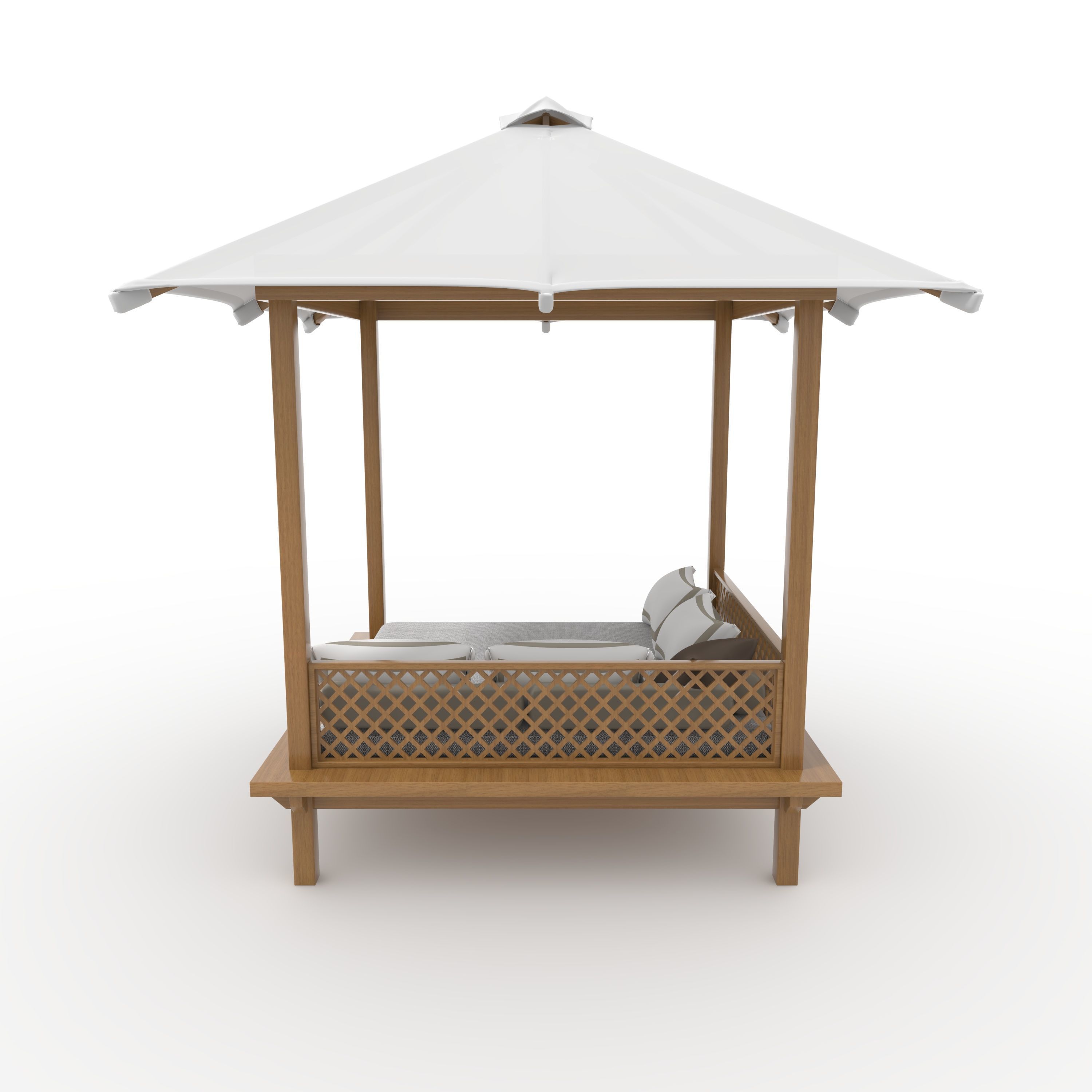 Poolside Cabana 10 3D model_8