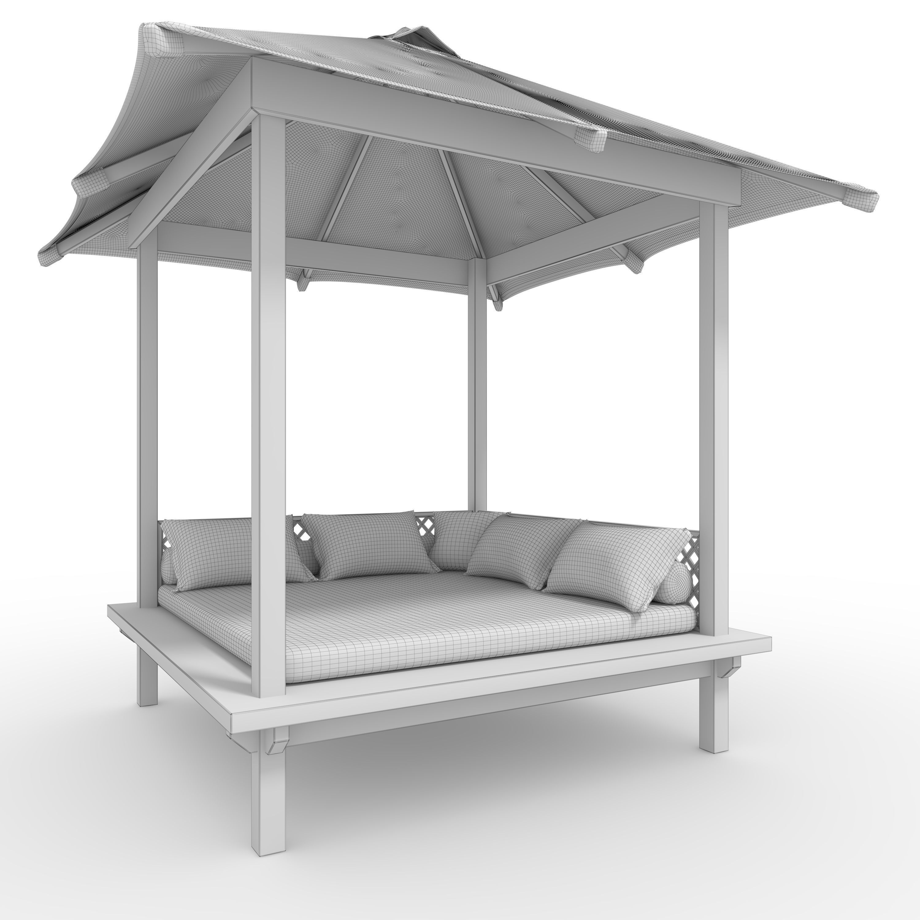 Poolside Cabana 10 3D model_11