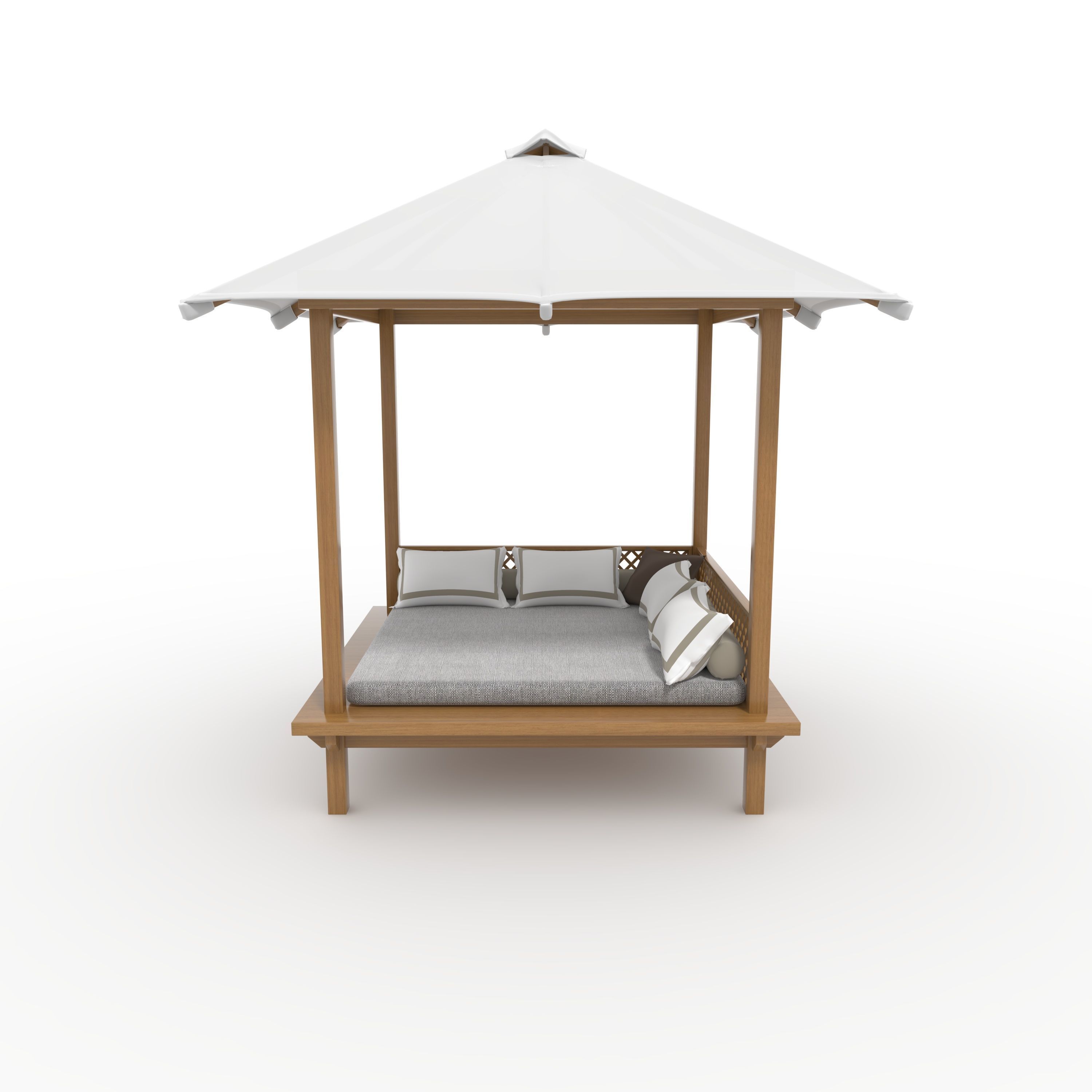 Poolside Cabana 10 3D model_7