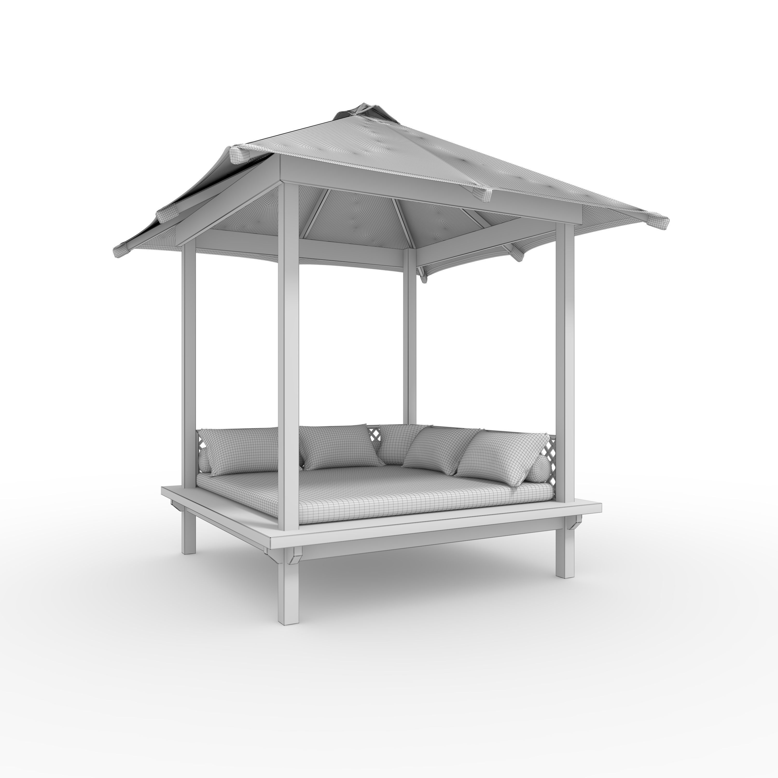 Poolside Cabana 10 3D model_1