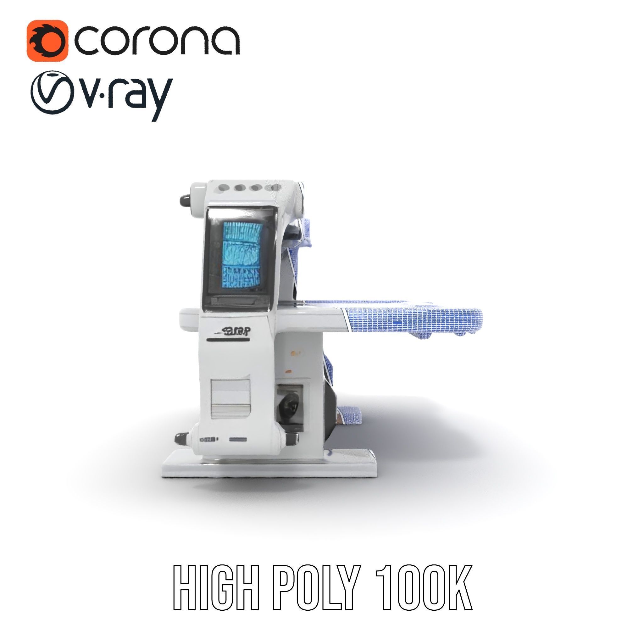 Futuristic Control Table model pack with interactive display Low-poly 3D model_32