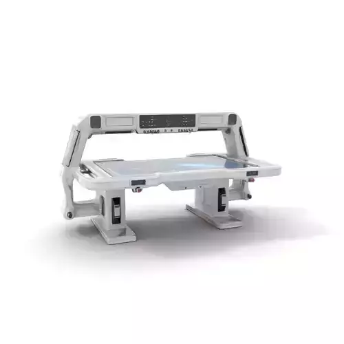 Futuristic Control Table model pack with interactive display Low-poly 3D model