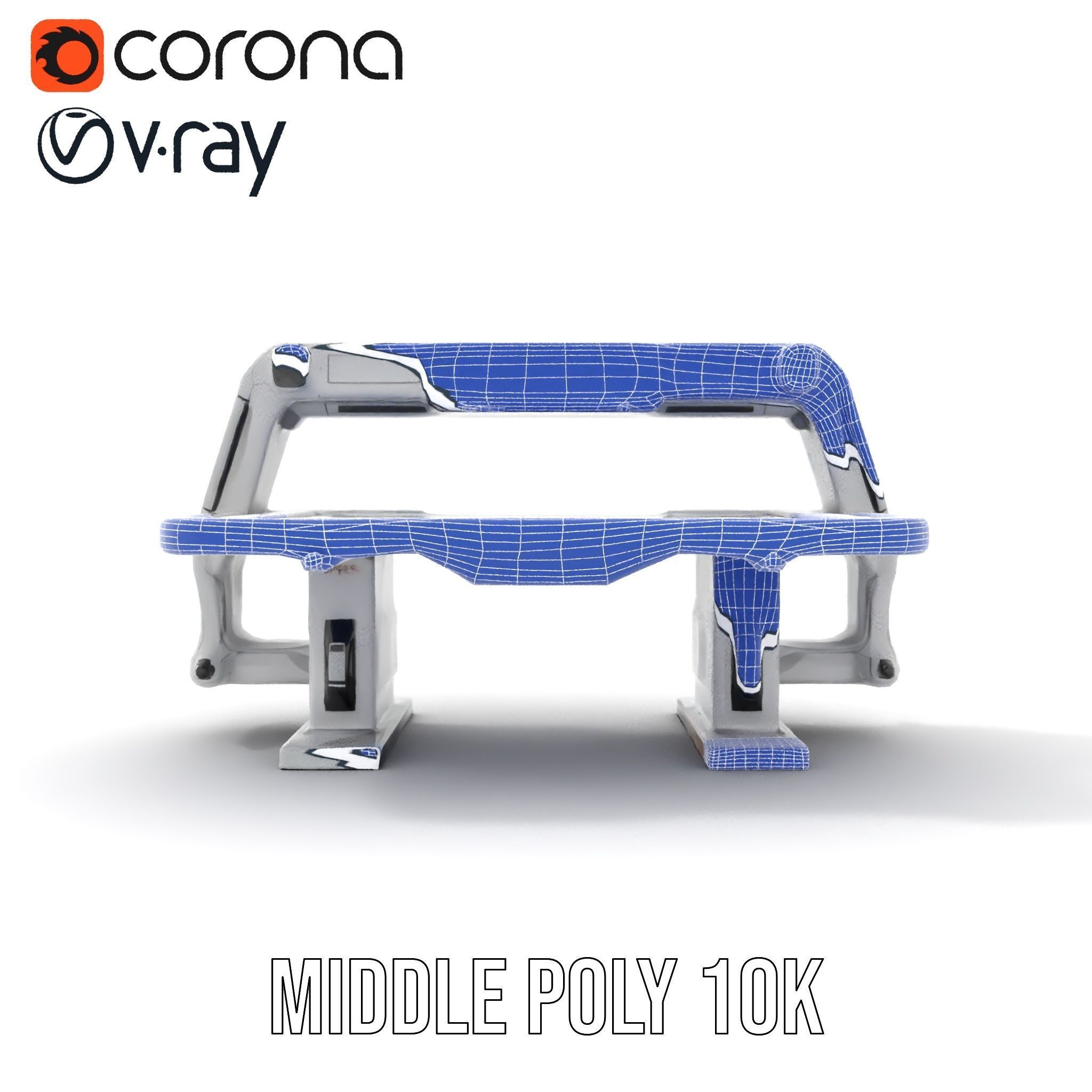 Futuristic Control Table model pack with interactive display Low-poly 3D model_24