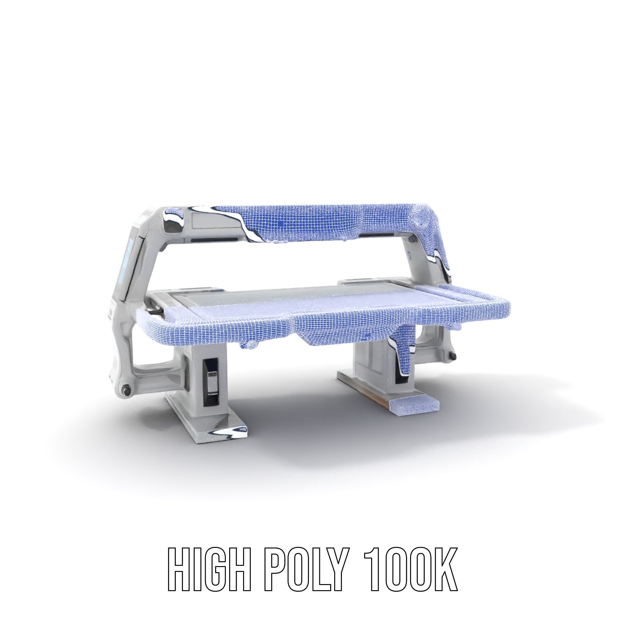 Futuristic Control Table model pack with interactive display Low-poly 3D model_4