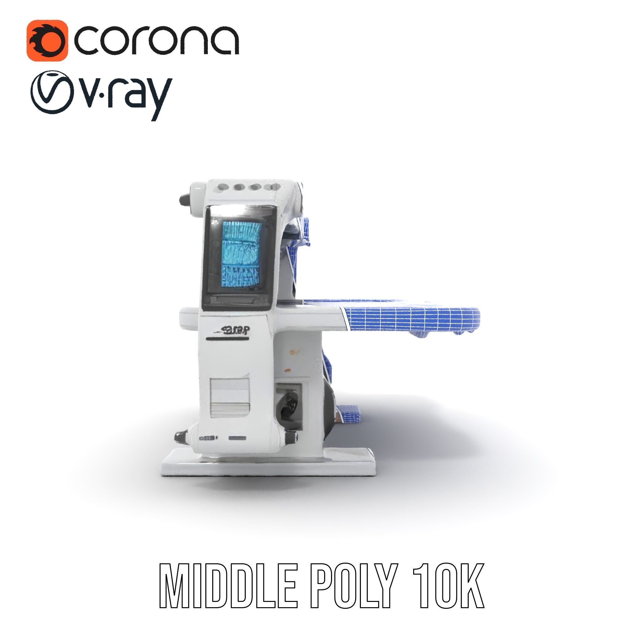 Futuristic Control Table model pack with interactive display Low-poly 3D model_26