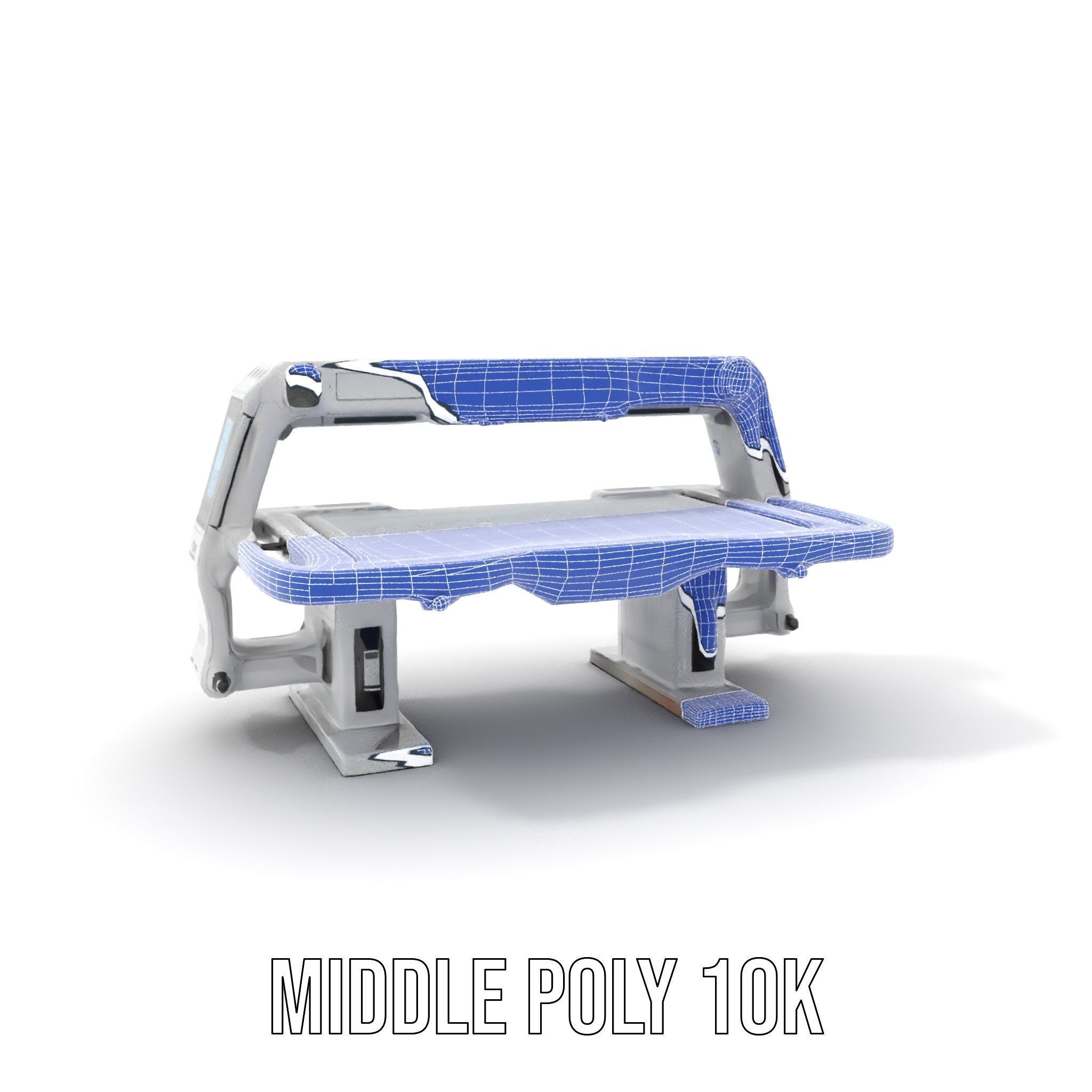 Futuristic Control Table model pack with interactive display Low-poly 3D model_15