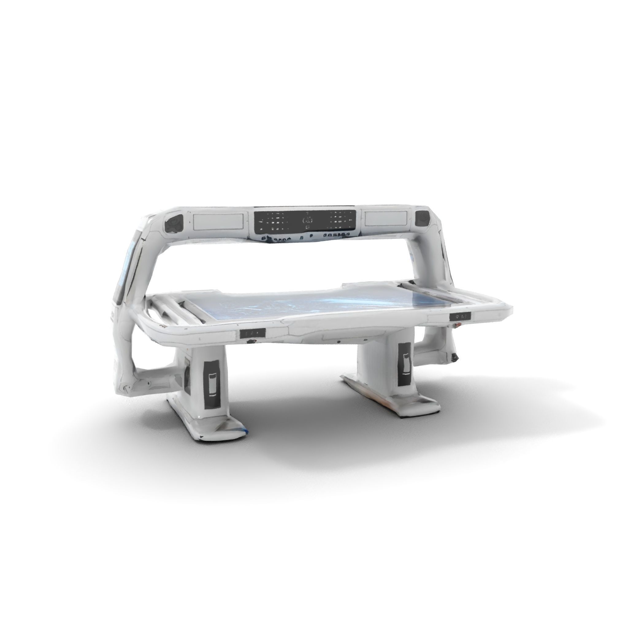 Futuristic Control Table model pack with interactive display Low-poly 3D model_14