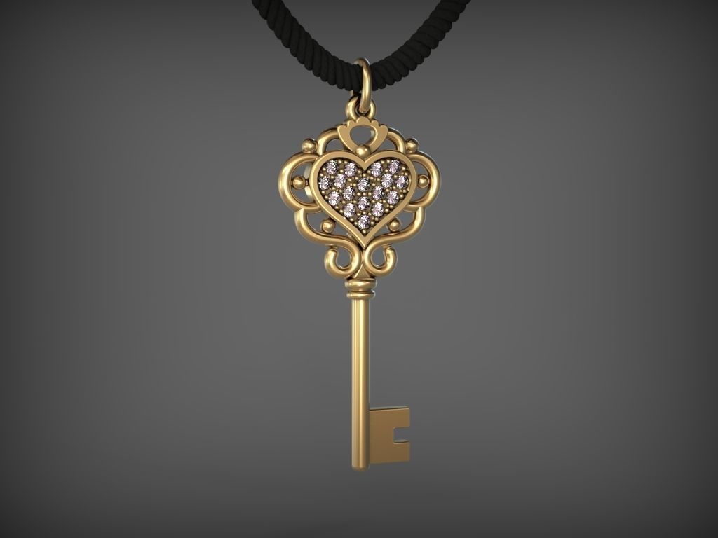 Pendant Key 8 STL 3D print model_0