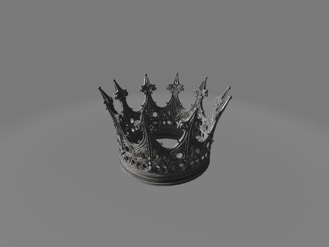 Ornate Royal Fantasy Crown 3D print model_3