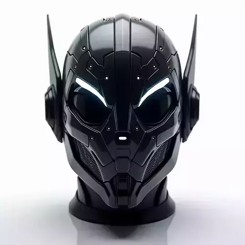Quantum Enforcer Futuristic Mecha Warrior Helmet 3D Model