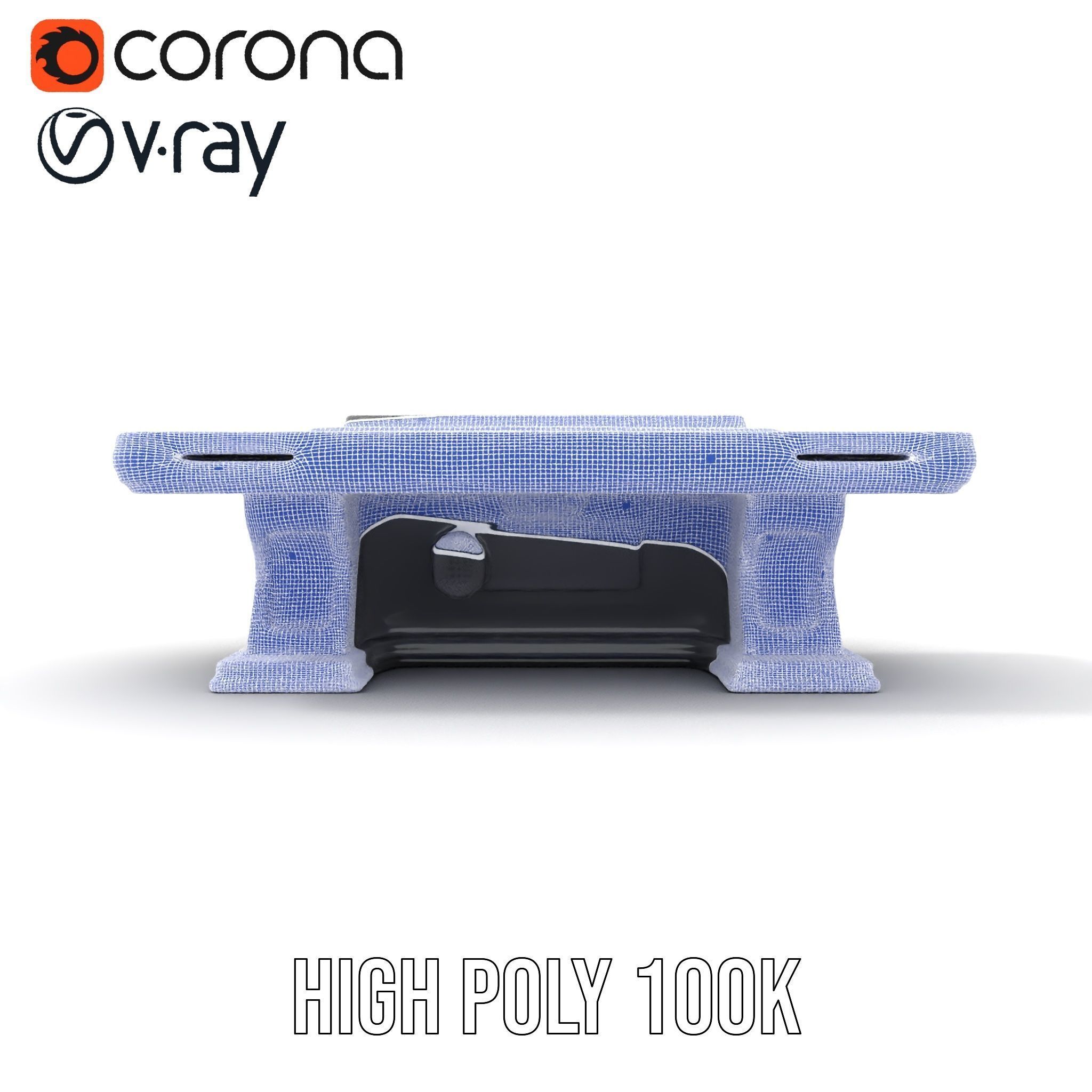 Futuristic Control Desk model pack with PBR Textures Low-poly 3D model_28