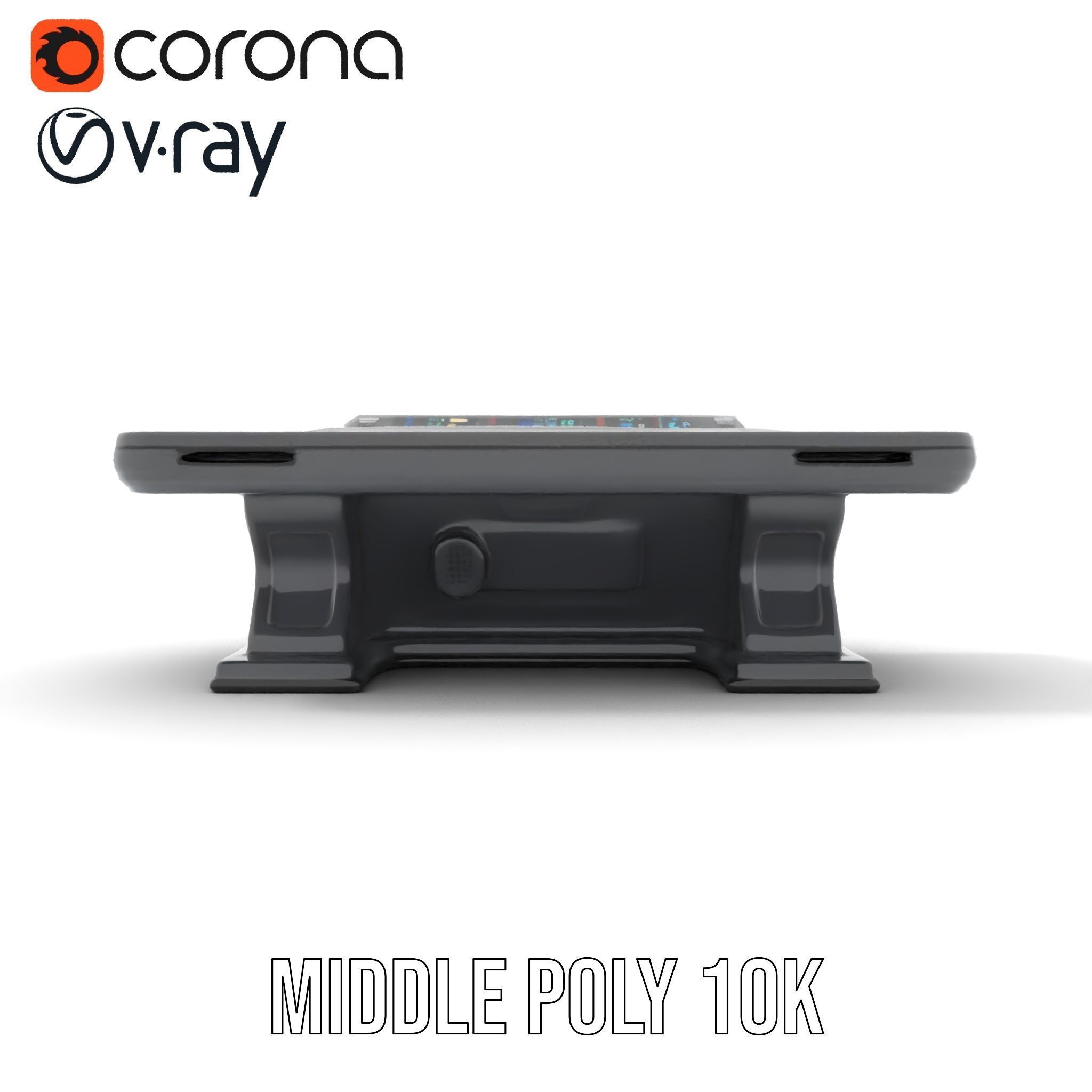 Futuristic Control Desk model pack with PBR Textures Low-poly 3D model_6