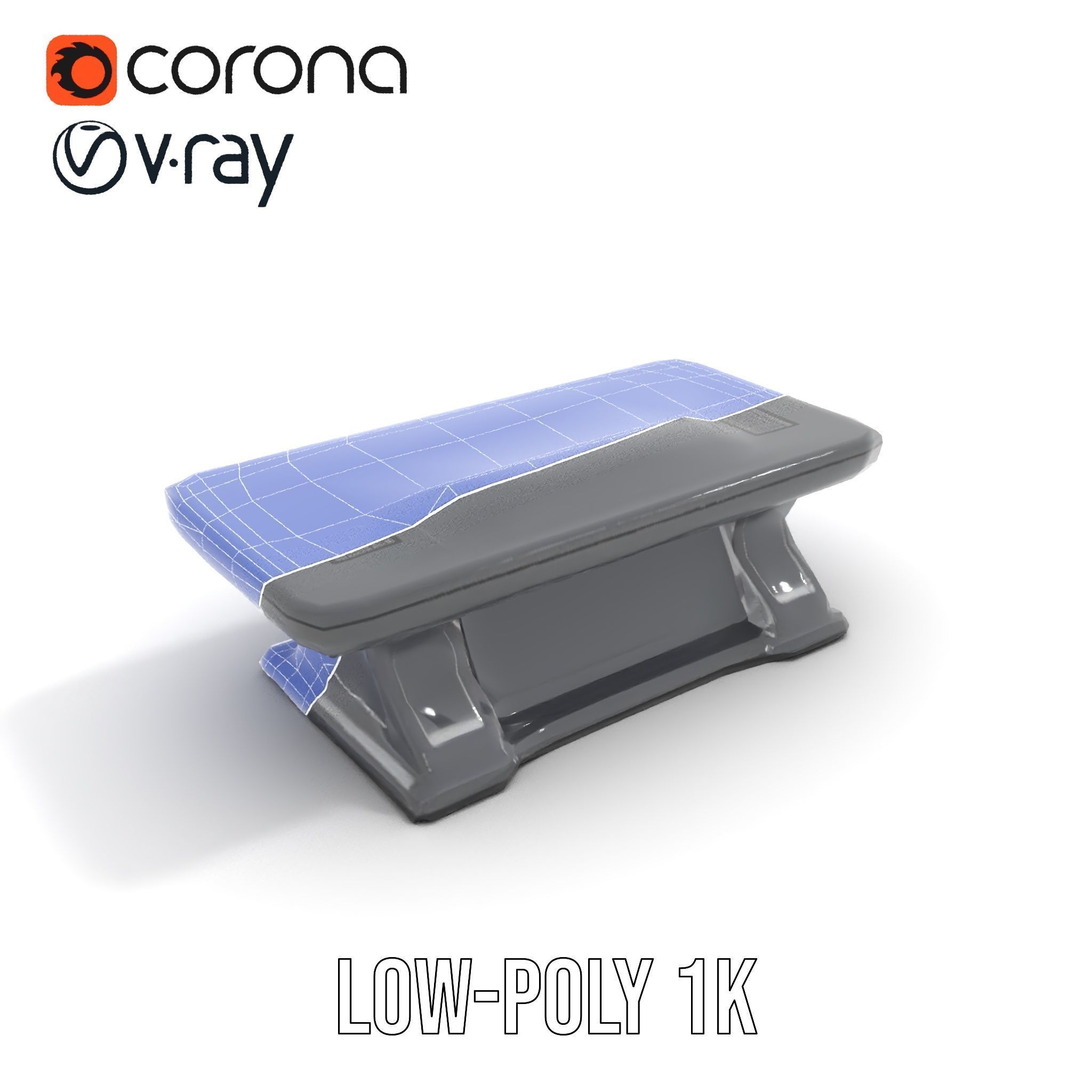 Futuristic Control Desk model pack with PBR Textures Low-poly 3D model_17