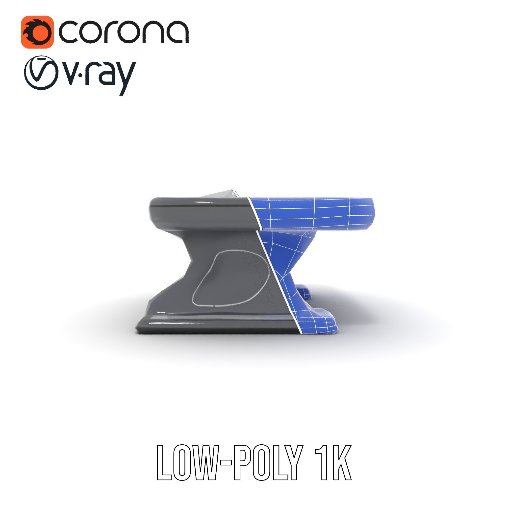 Futuristic Control Desk model pack with PBR Textures Low-poly 3D model_30