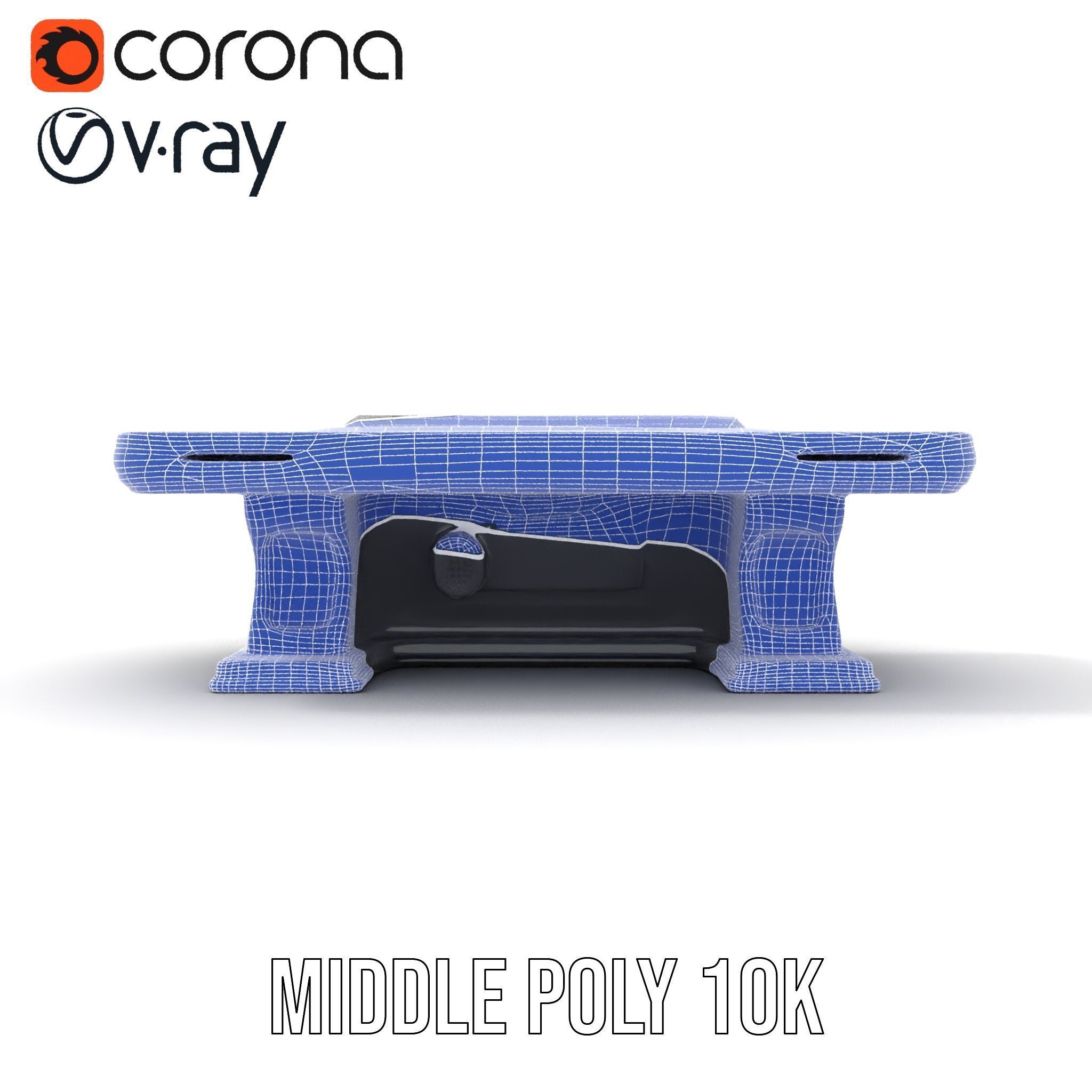 Futuristic Control Desk model pack with PBR Textures Low-poly 3D model_29