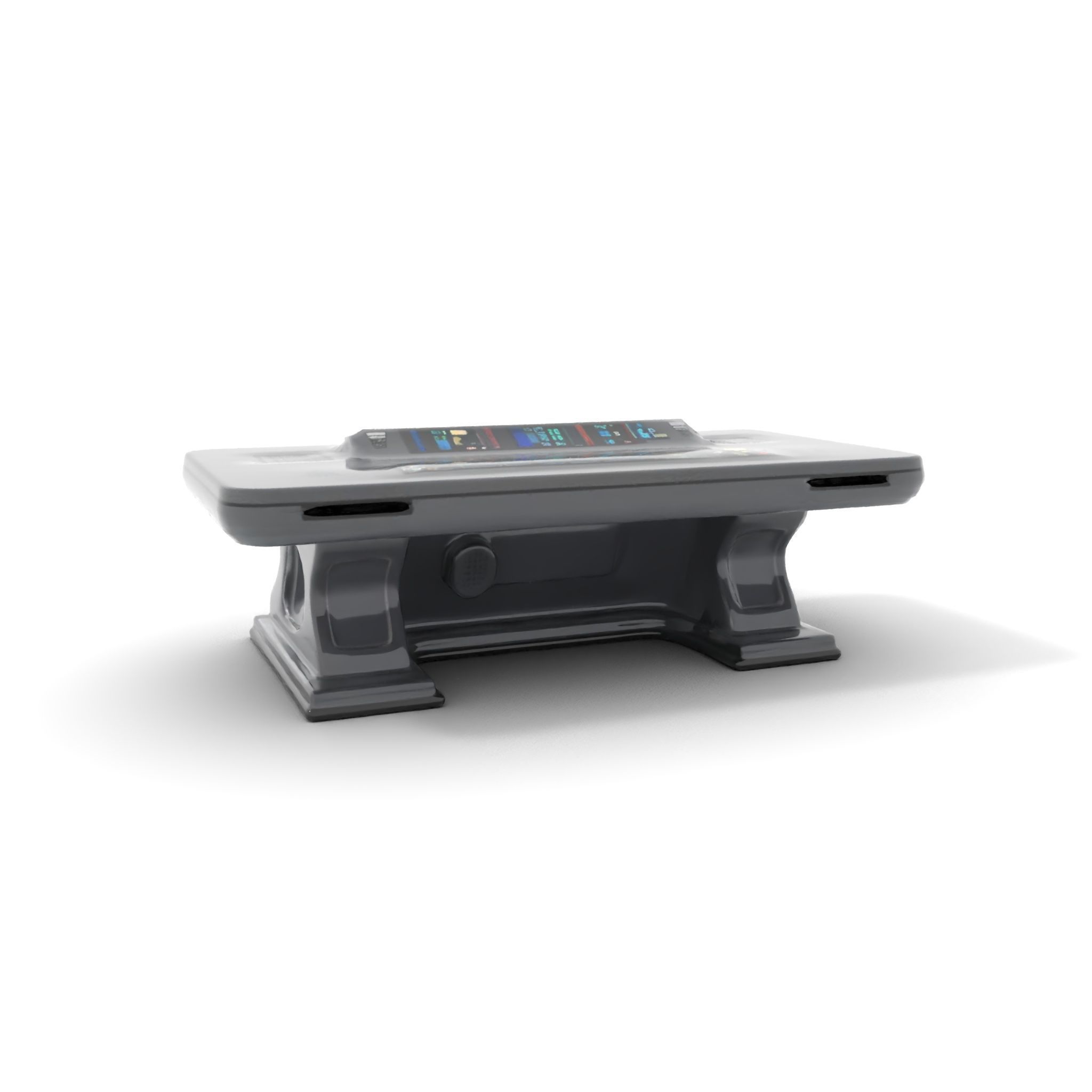 Futuristic Control Desk model pack with PBR Textures Low-poly 3D model_13