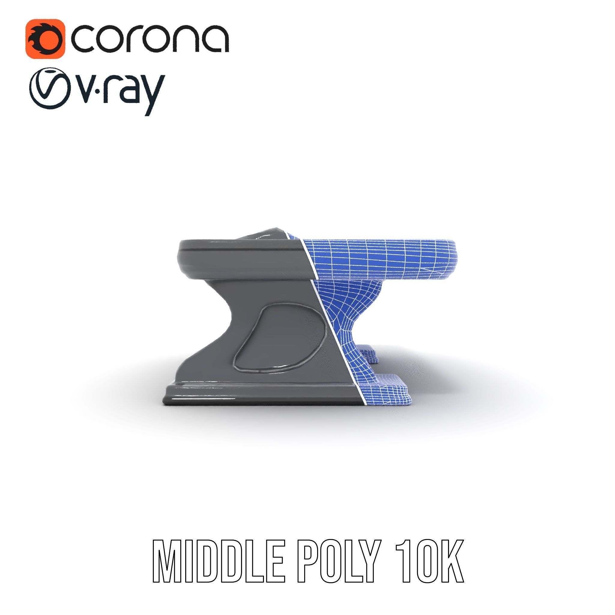 Futuristic Control Desk model pack with PBR Textures Low-poly 3D model_26