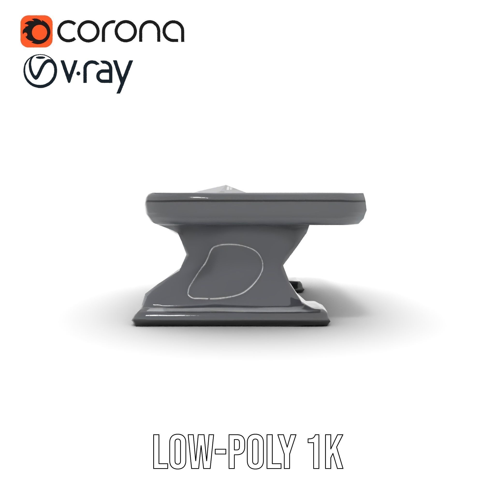 Futuristic Control Desk model pack with PBR Textures Low-poly 3D model_24