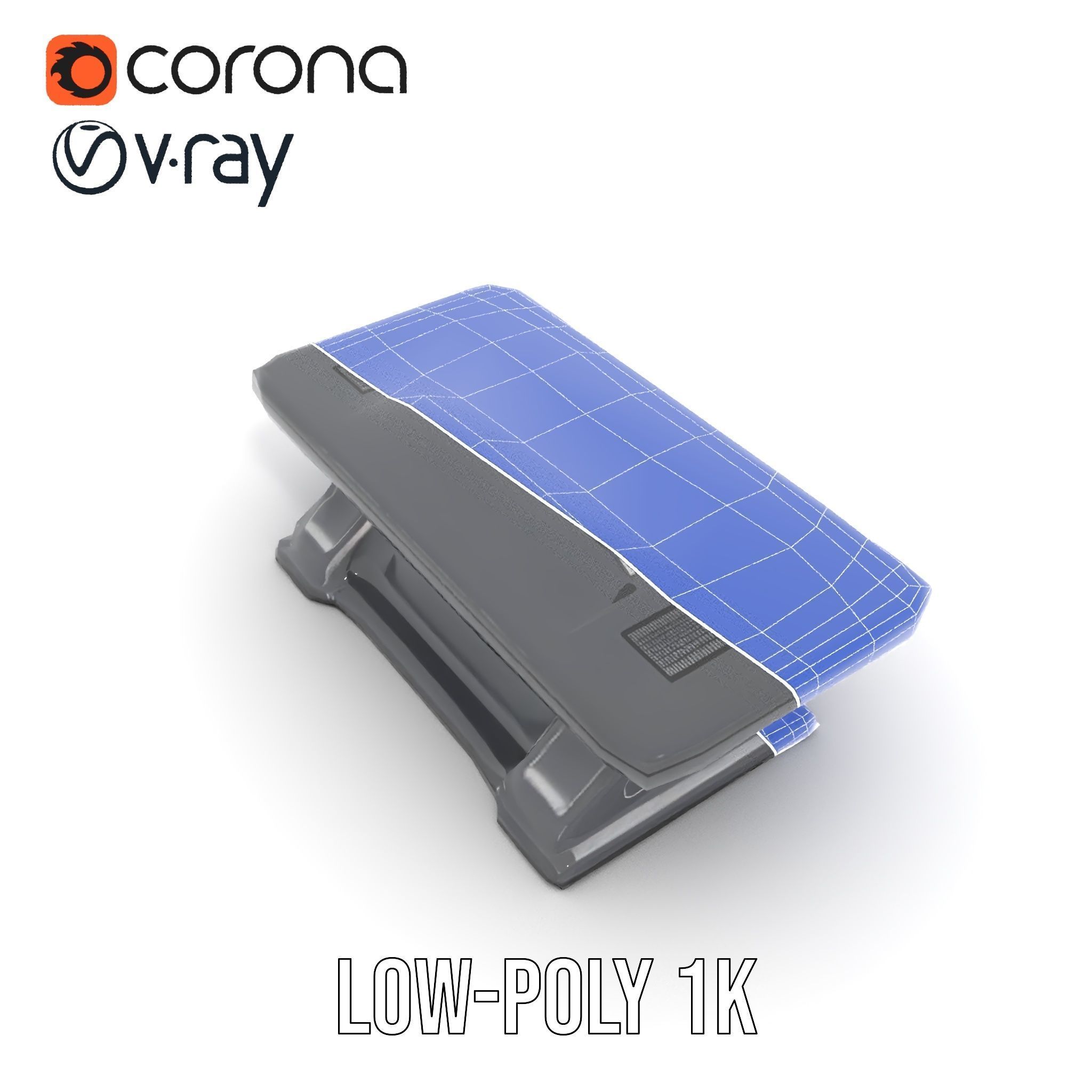 Futuristic Control Desk model pack with PBR Textures Low-poly 3D model_9