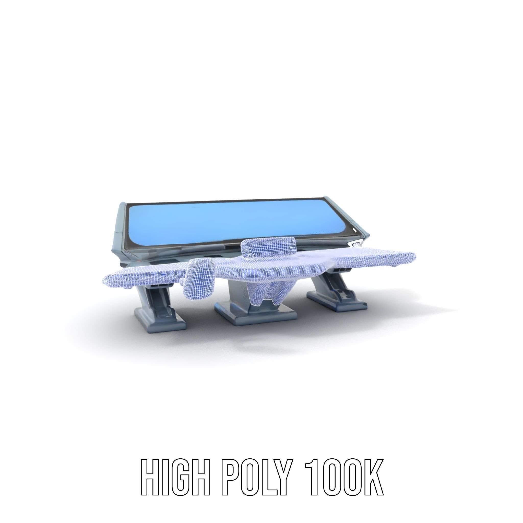 Futuristic Control Station Model Pack with Interactive Displa... Low-poly 3D model_4