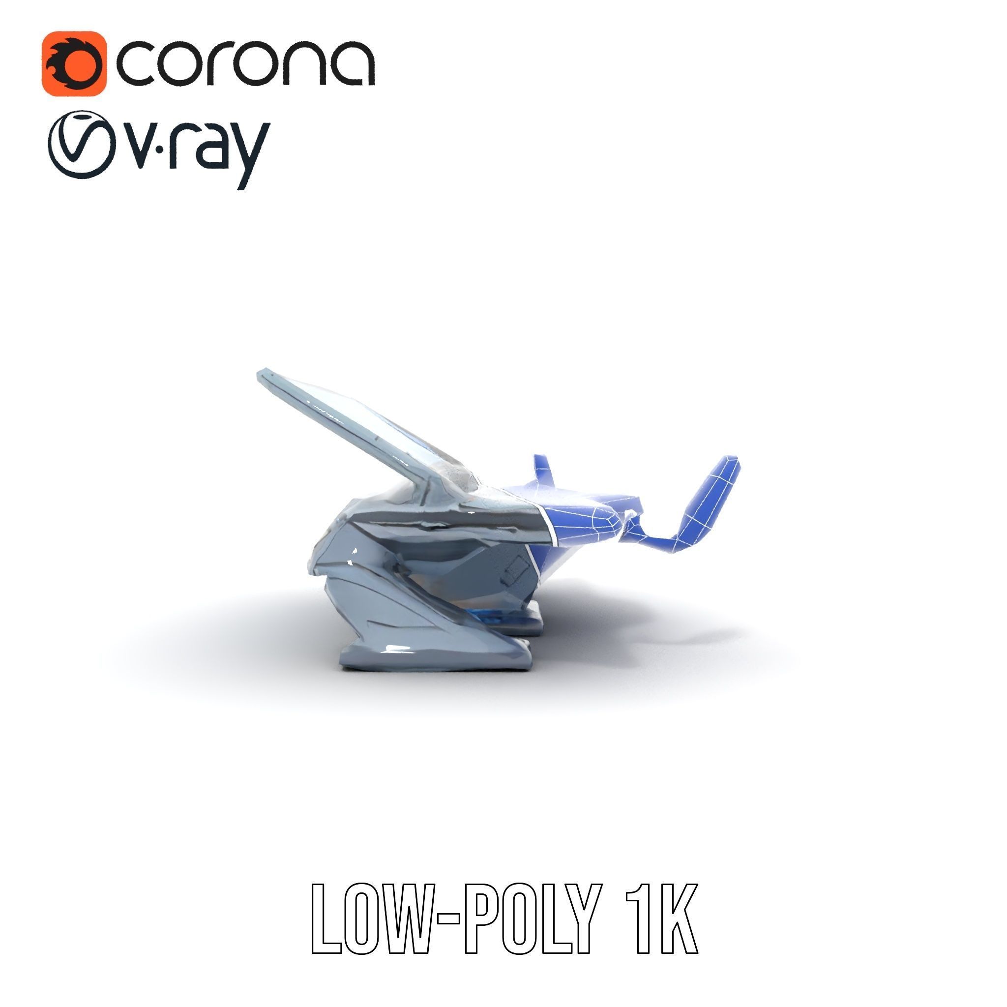 Futuristic Control Station Model Pack with Interactive Displa... Low-poly 3D model_28