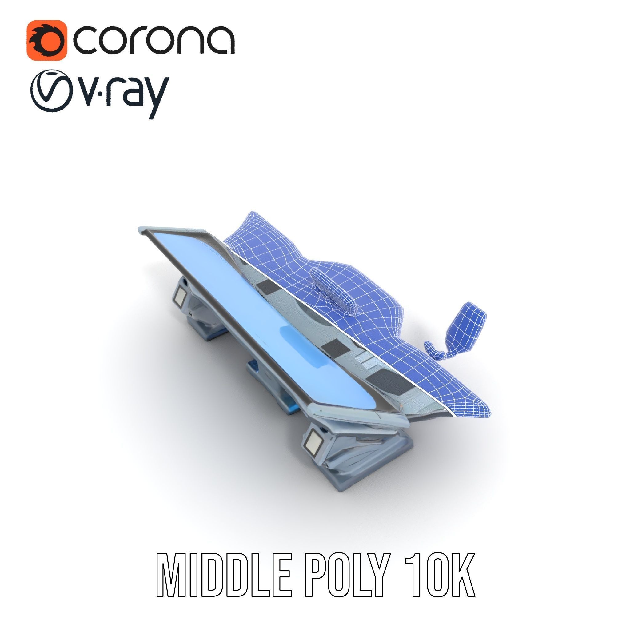 Futuristic Control Station Model Pack with Interactive Displa... Low-poly 3D model_24