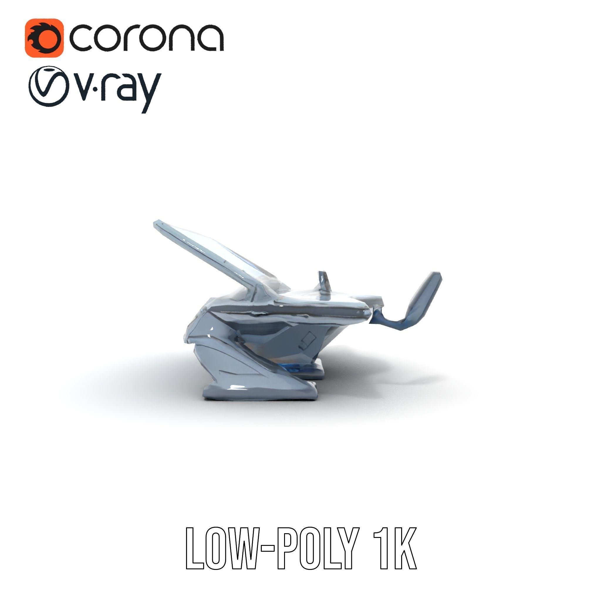 Futuristic Control Station Model Pack with Interactive Displa... Low-poly 3D model_17