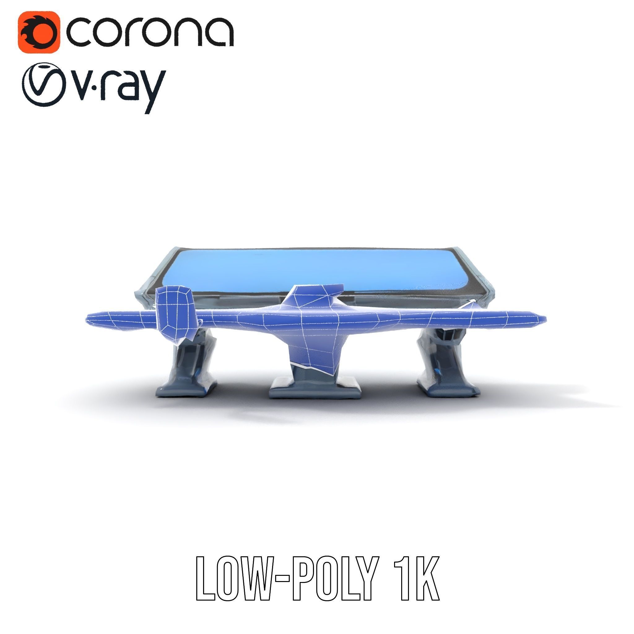 Futuristic Control Station Model Pack with Interactive Displa... Low-poly 3D model_31