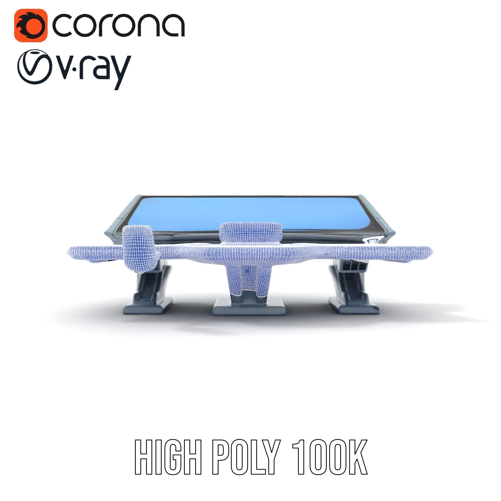 Futuristic Control Station Model Pack with Interactive Displa... Low-poly 3D model_32