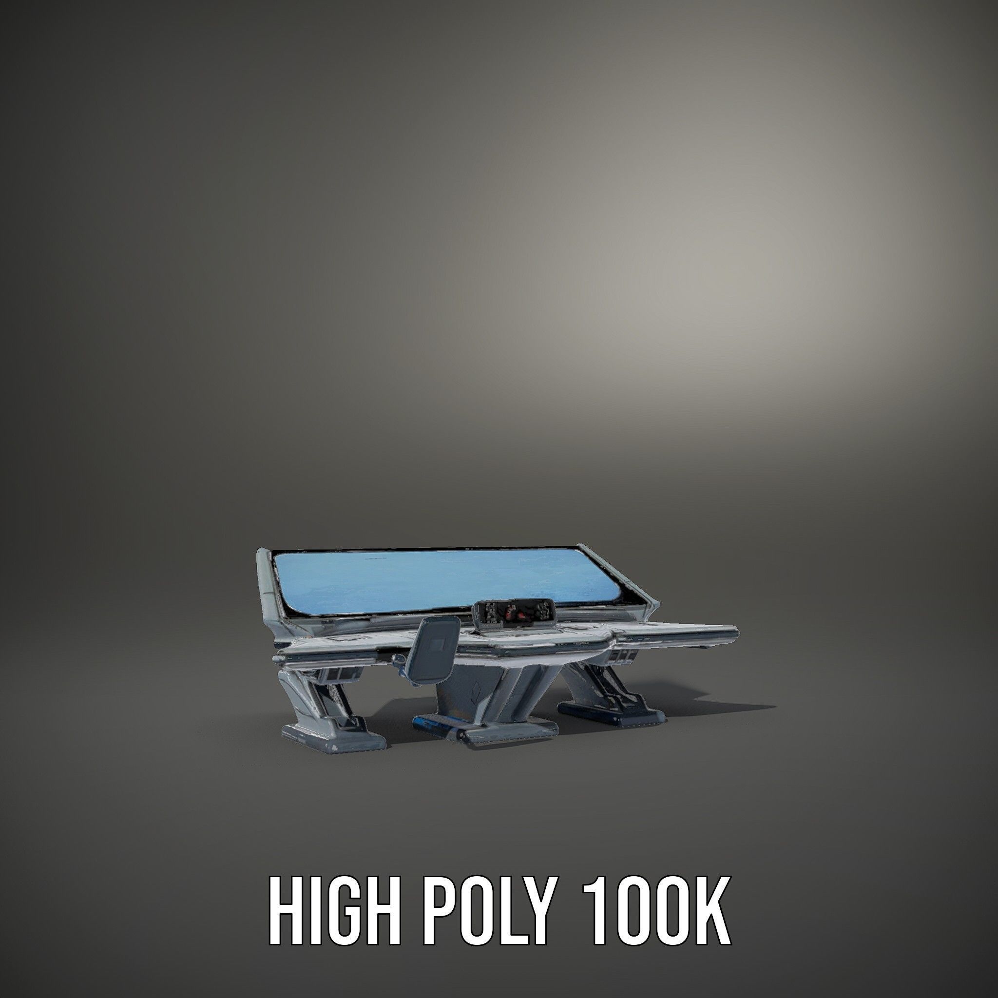 Futuristic Control Station Model Pack with Interactive Displa... Low-poly 3D model_8