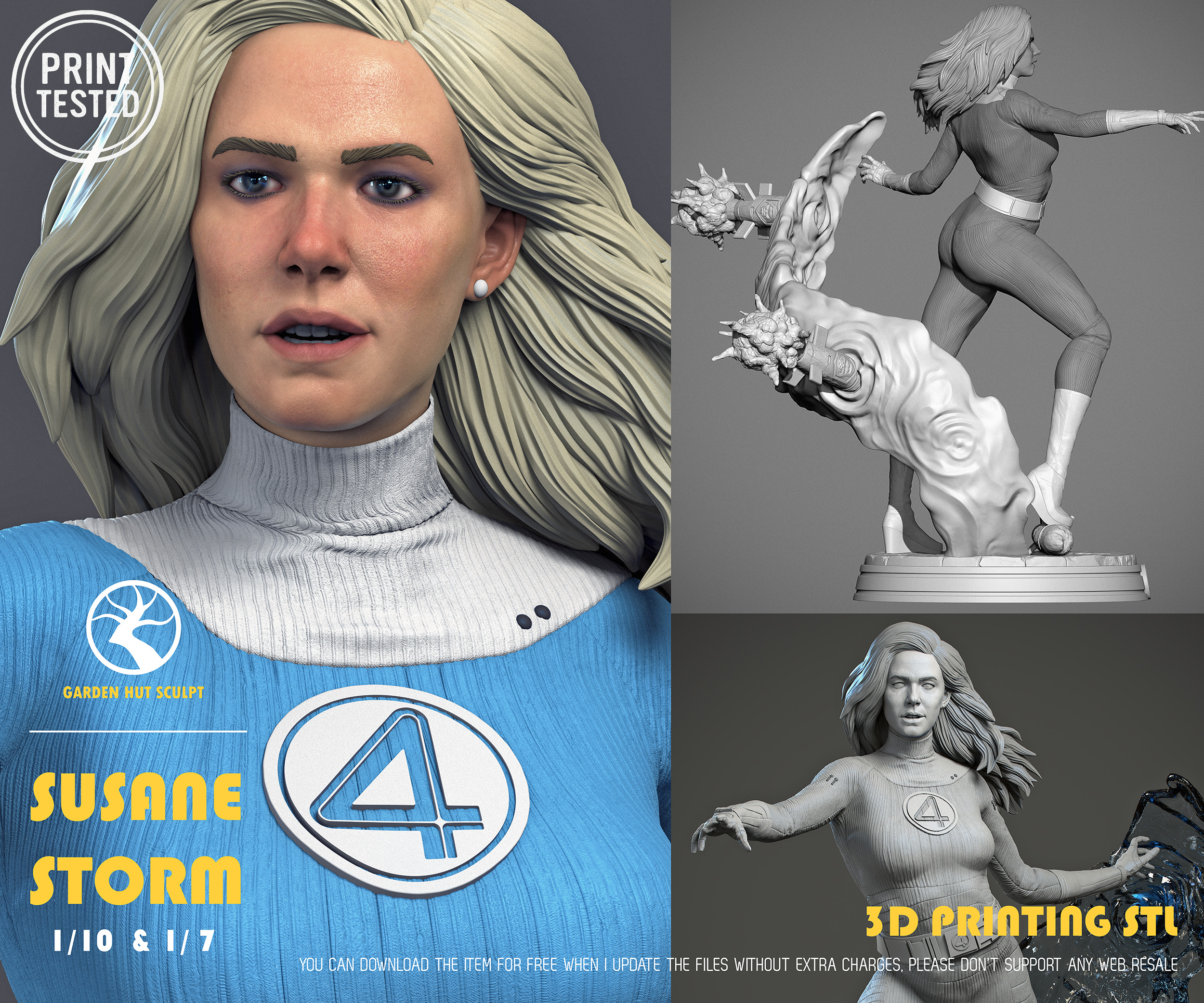 Susan Storm Invisible Woman Fantastic Four Free 3D print model_2