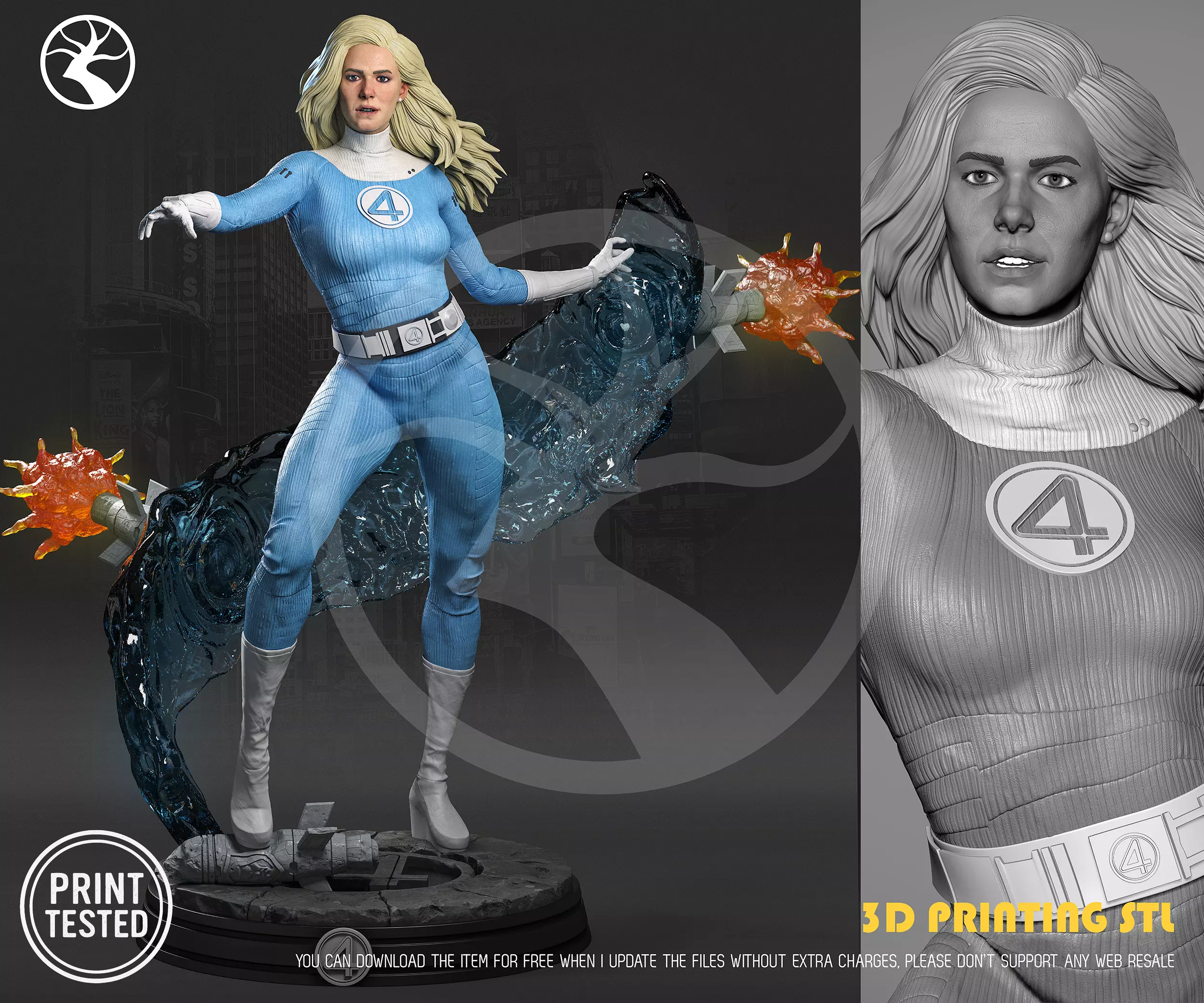 Susan Storm Invisible Woman Fantastic Four Free 3D print model_0