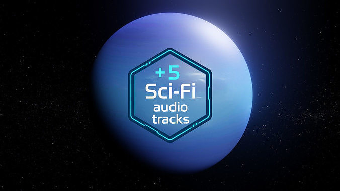 Photorealistic Neptune High-Res Textures and Sci-Fi Music Pack Low-poly 3D model