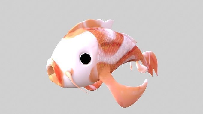 KOI Orange Fish Low-poly 3D model