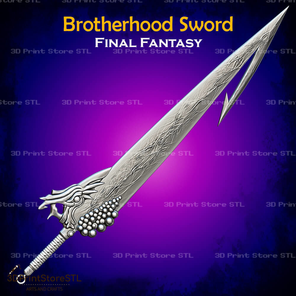 Brotherhood Sword Cosplay Final Fantasy - STL File 3D print model_1