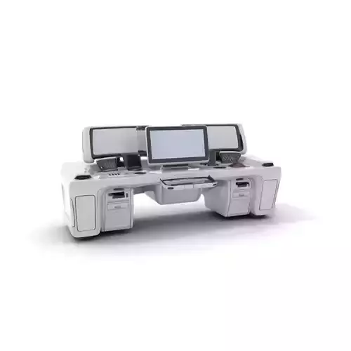 Futuristic Control Desk Model Pack for Simulation Design Low-poly 3D model