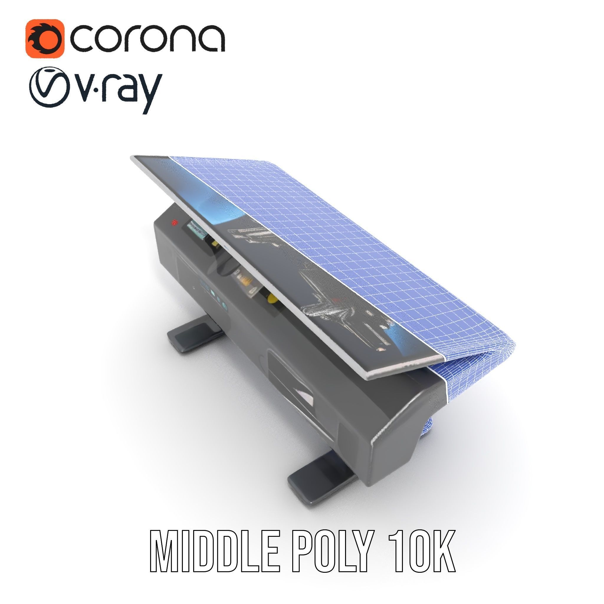Futuristic Interactive Display Table Model Pack Low-poly 3D model_24
