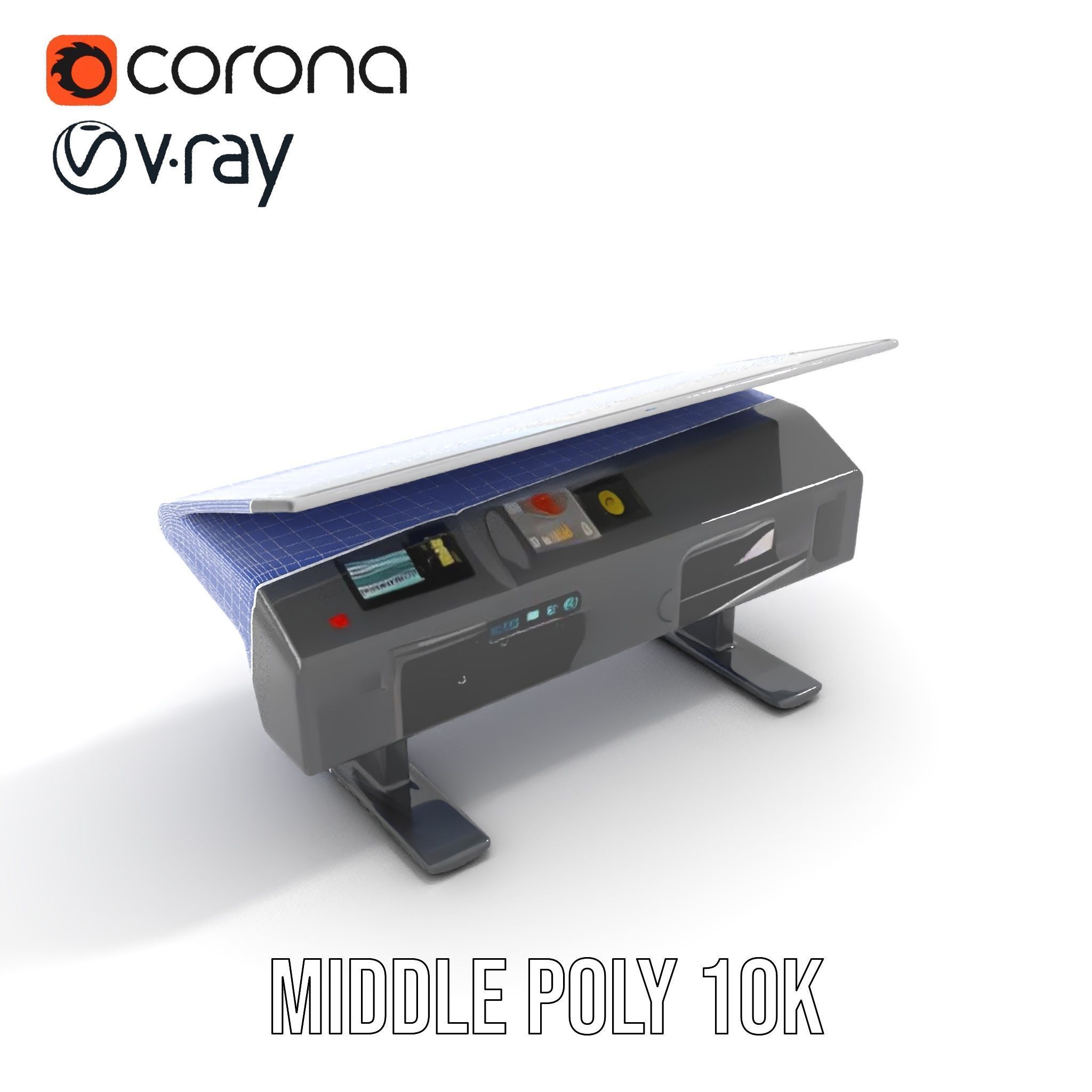 Futuristic Interactive Display Table Model Pack Low-poly 3D model_21